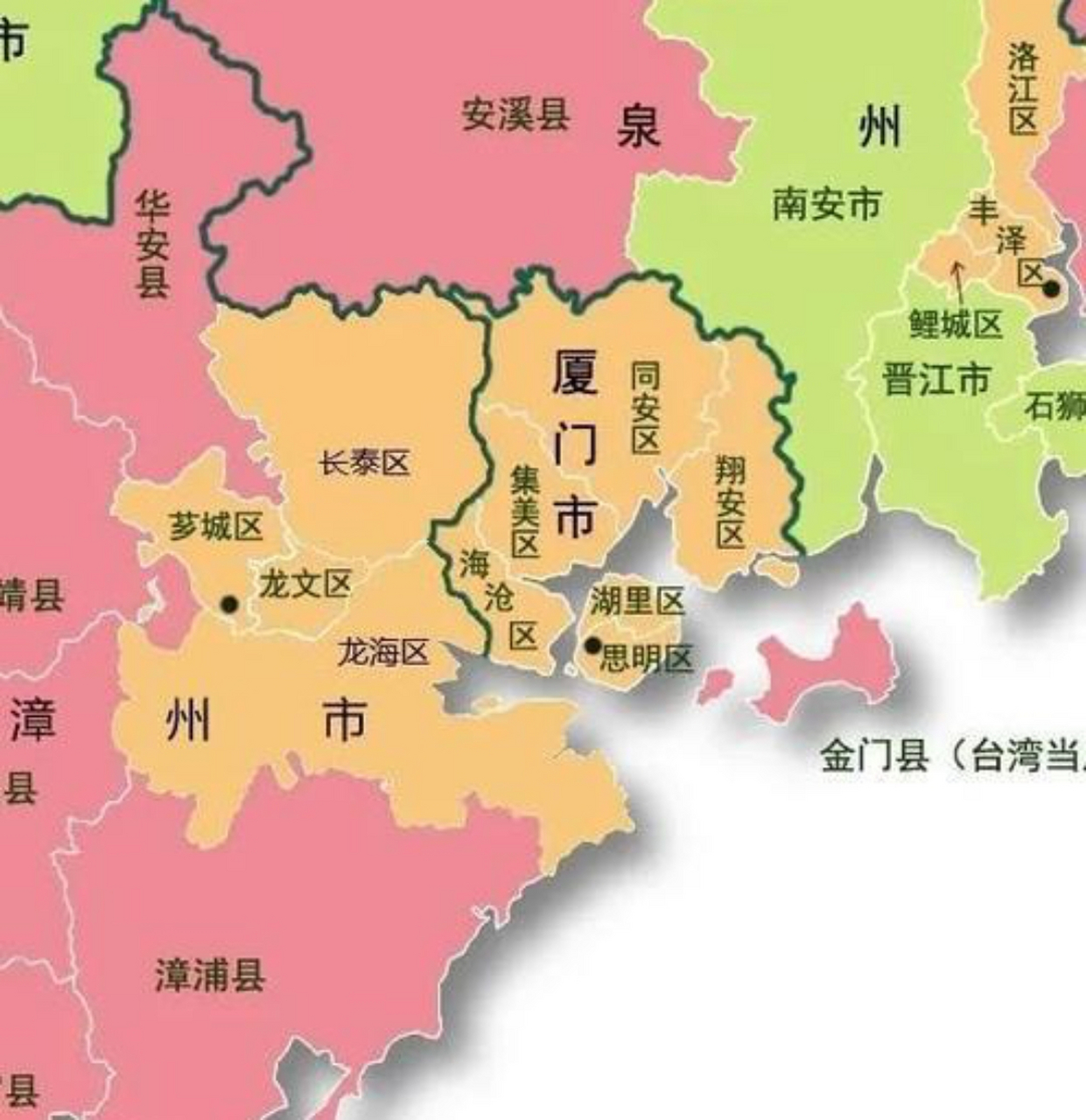 漳州市把长泰县和龙海区更名为长泰区,龙海区,其实就是"防"厦门