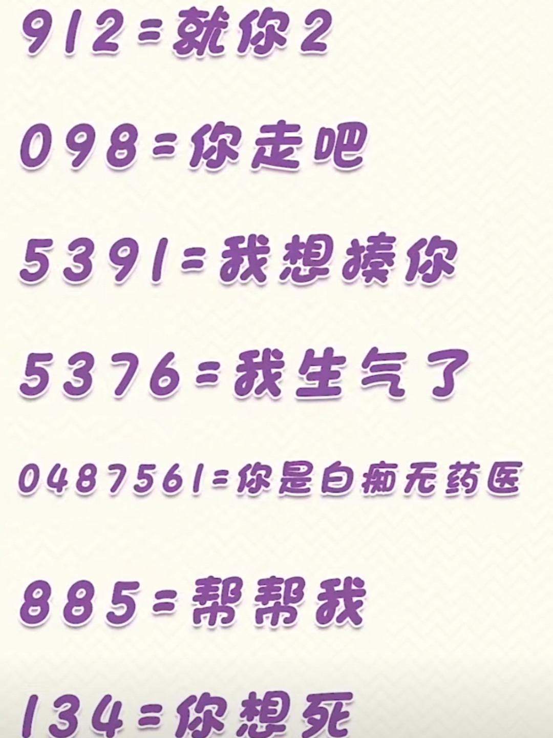 数字密码,用这些骂人,别人都不知道