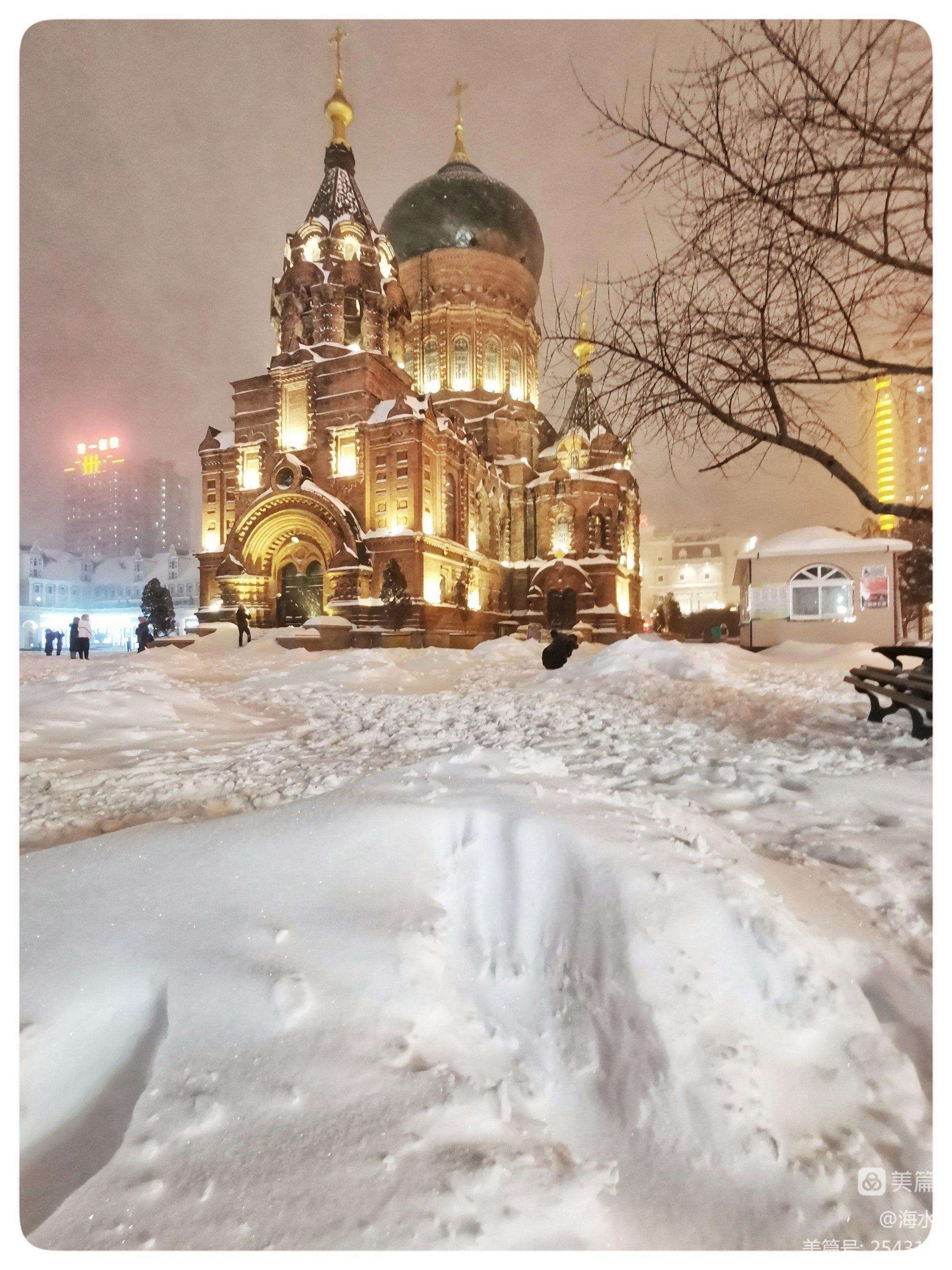 哈尔滨下雪照片图片