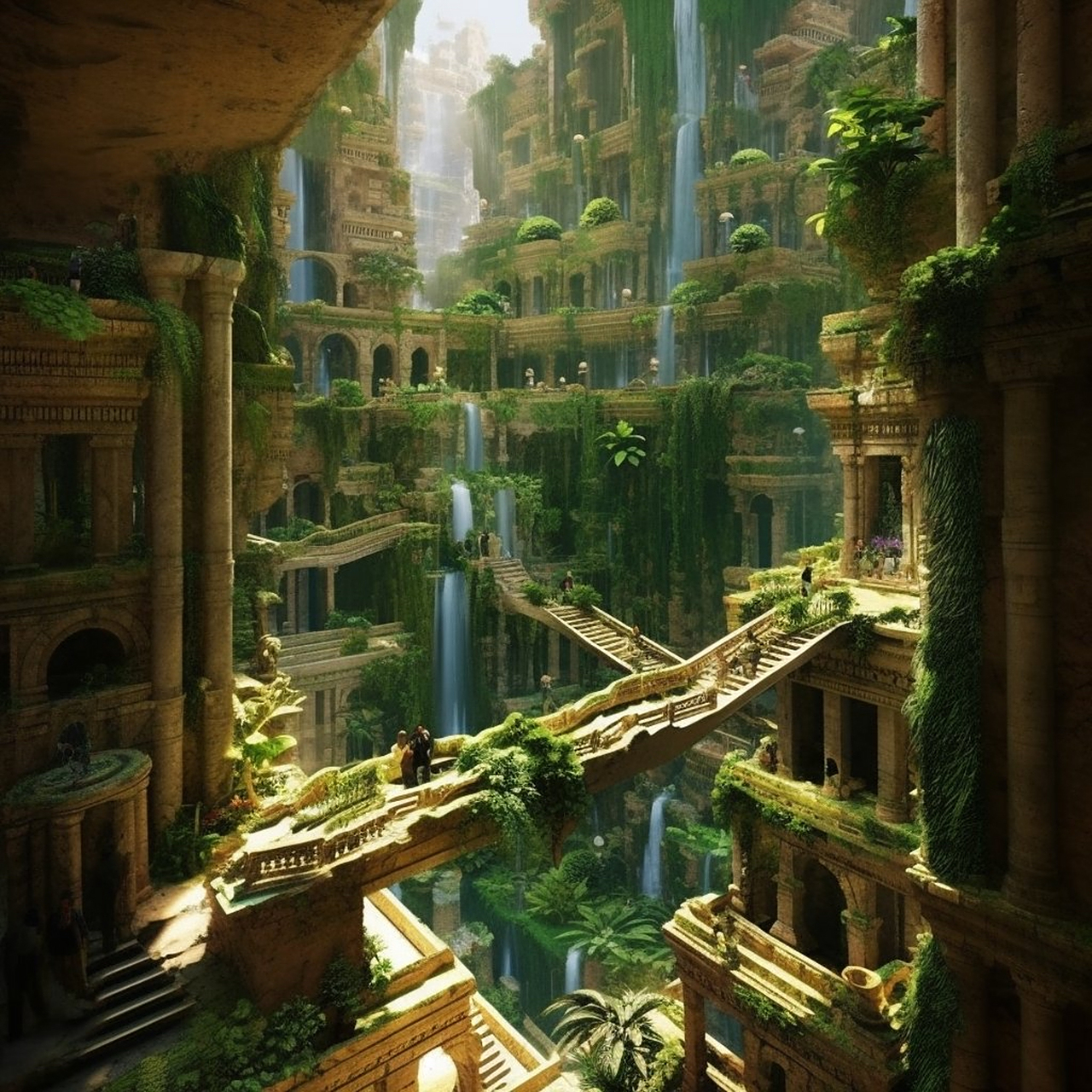 图2,巴比伦的空中花园  图3,西班牙  图1,黑暗森林