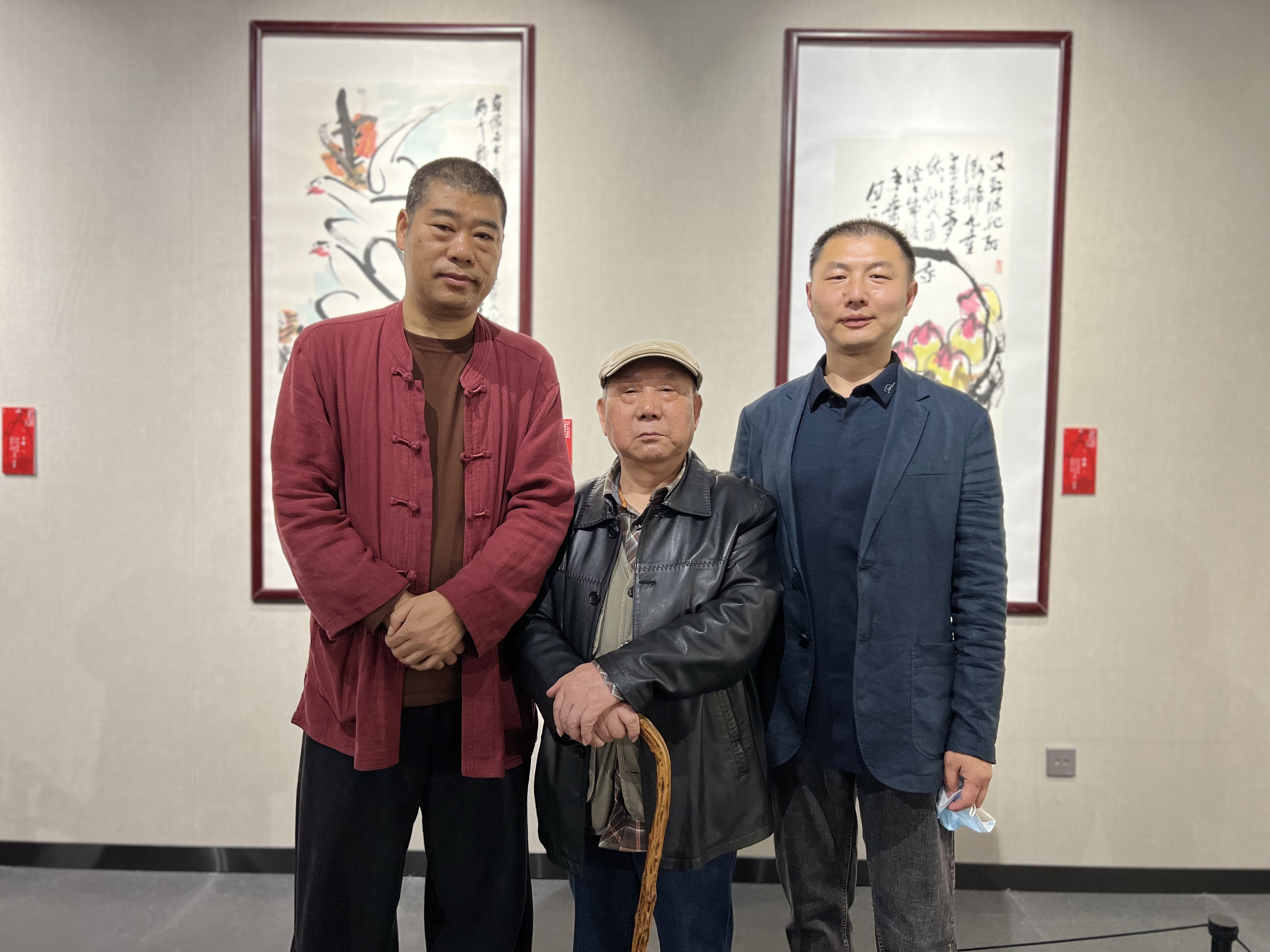 江淮大写意画派领军人物王少石老先生在一齐