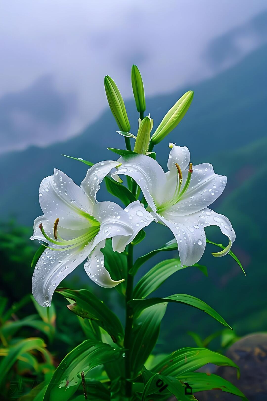 清新脱俗百合花图片