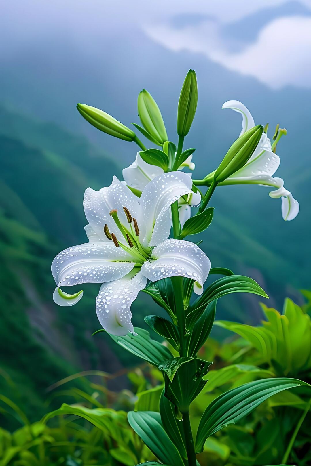 清新脱俗百合花图片