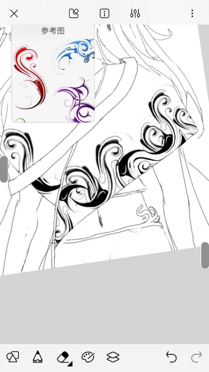 手抖症患者画花纹:要了命了 虽然画完一个后复制粘贴挺爽的说)  顺便