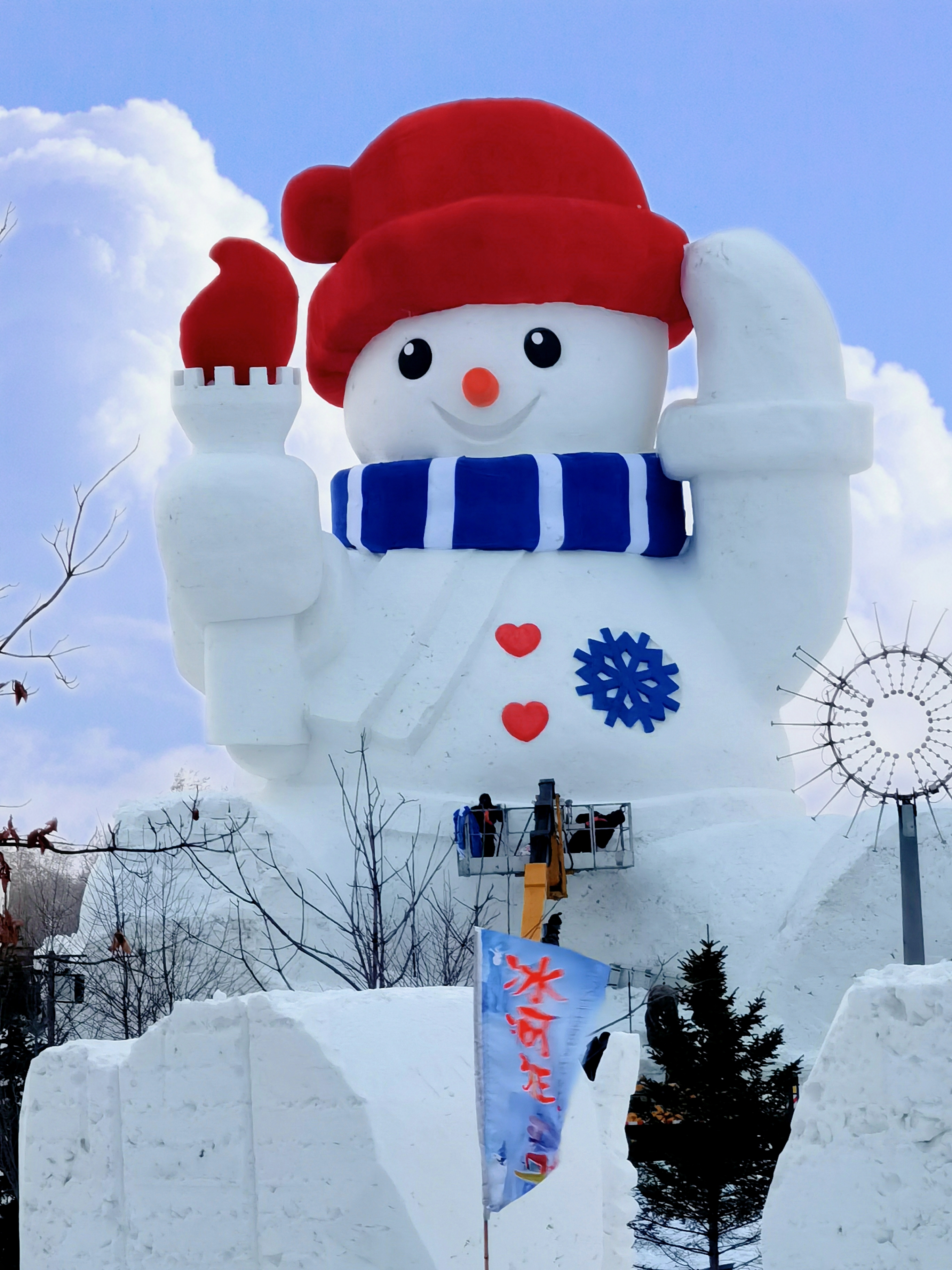 雪人图片冬天真实图片