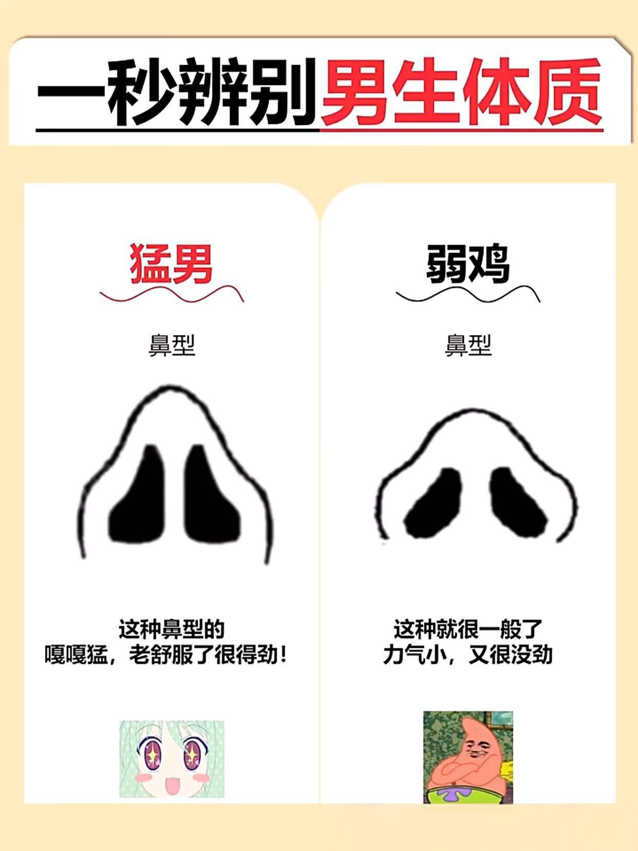 看鼻型秒懂男生体质