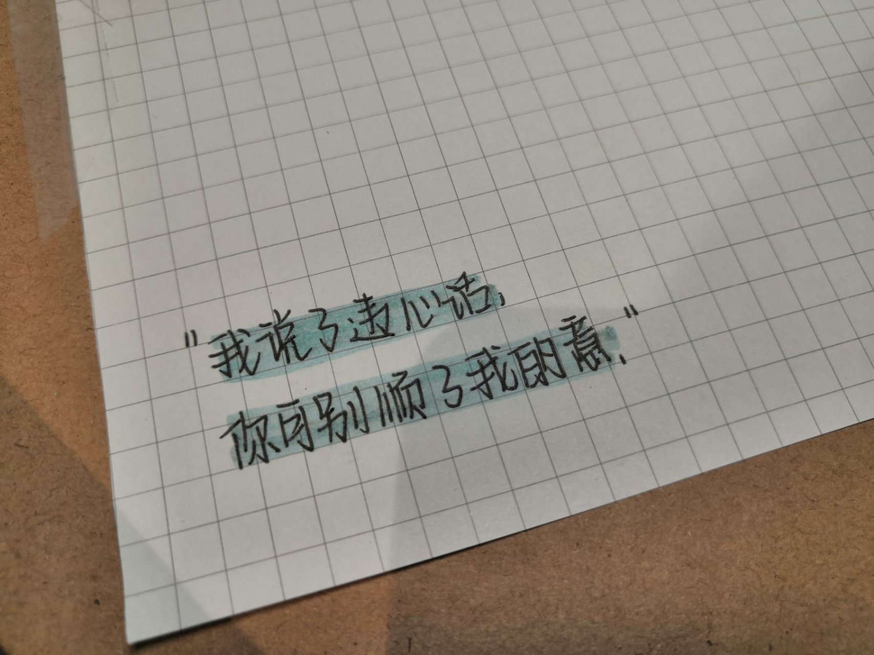 "我说了违心话,你可别顺了我的意." 言诺今日份手写