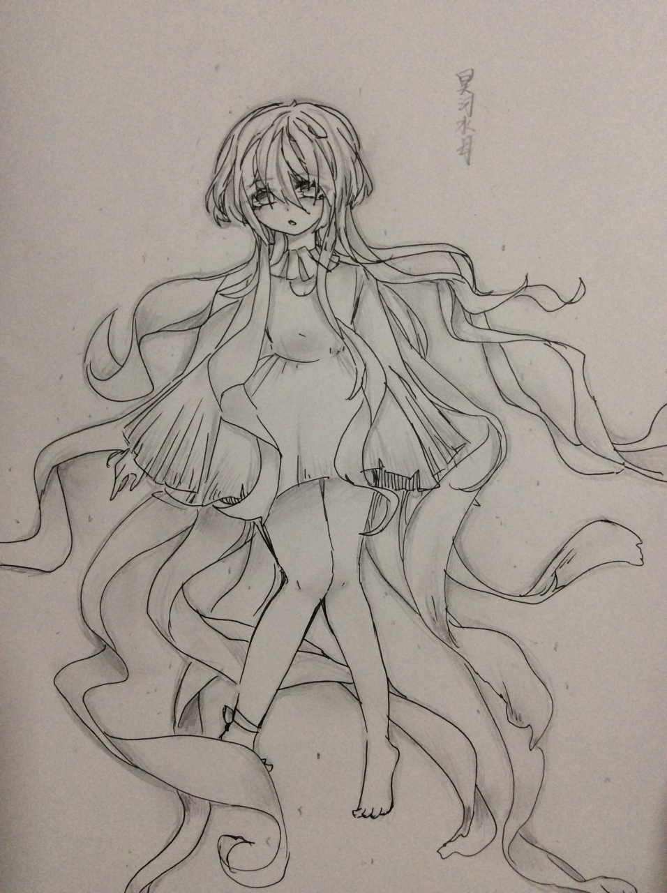 冥河水母拟人 丧丧的小姑娘