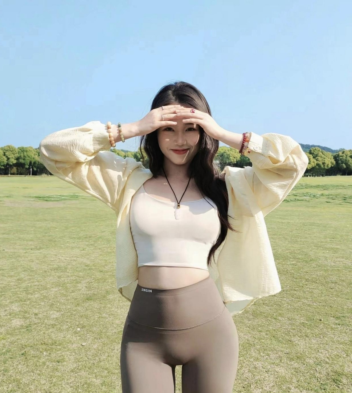 美女##瑜伽紧身裤