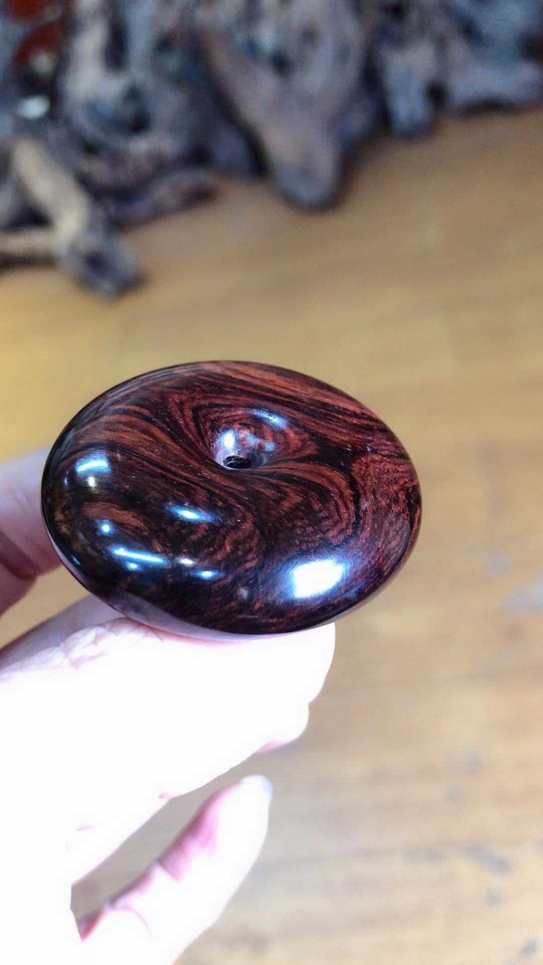 极品海黄老料 平安扣.直径4.2cm厚1.3cm 克重14.6g[玫瑰]