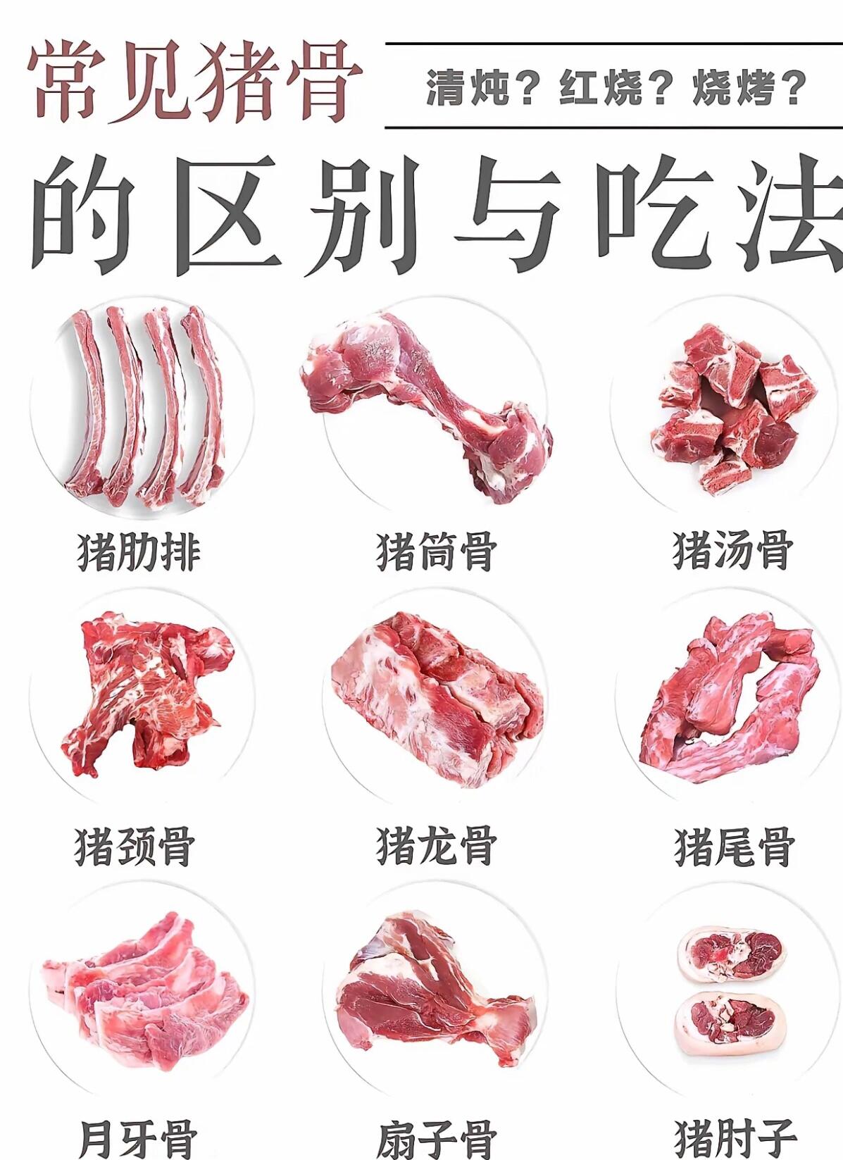 常见猪排的区别与吃法你记住了吗?