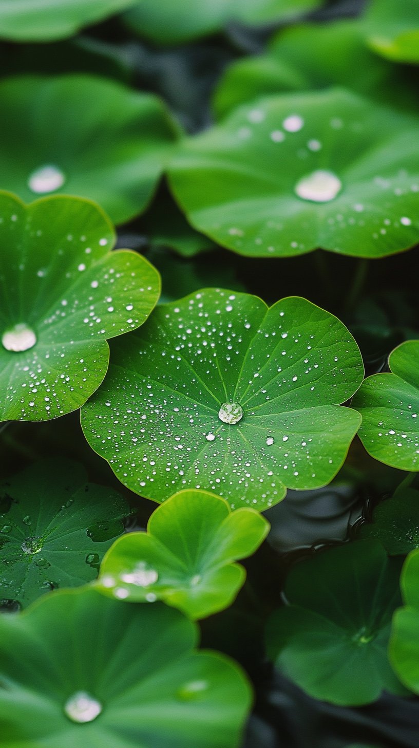 一叶莲,清新绿意,带来夏日好心情. 绿色清新壁纸#手机壁纸
