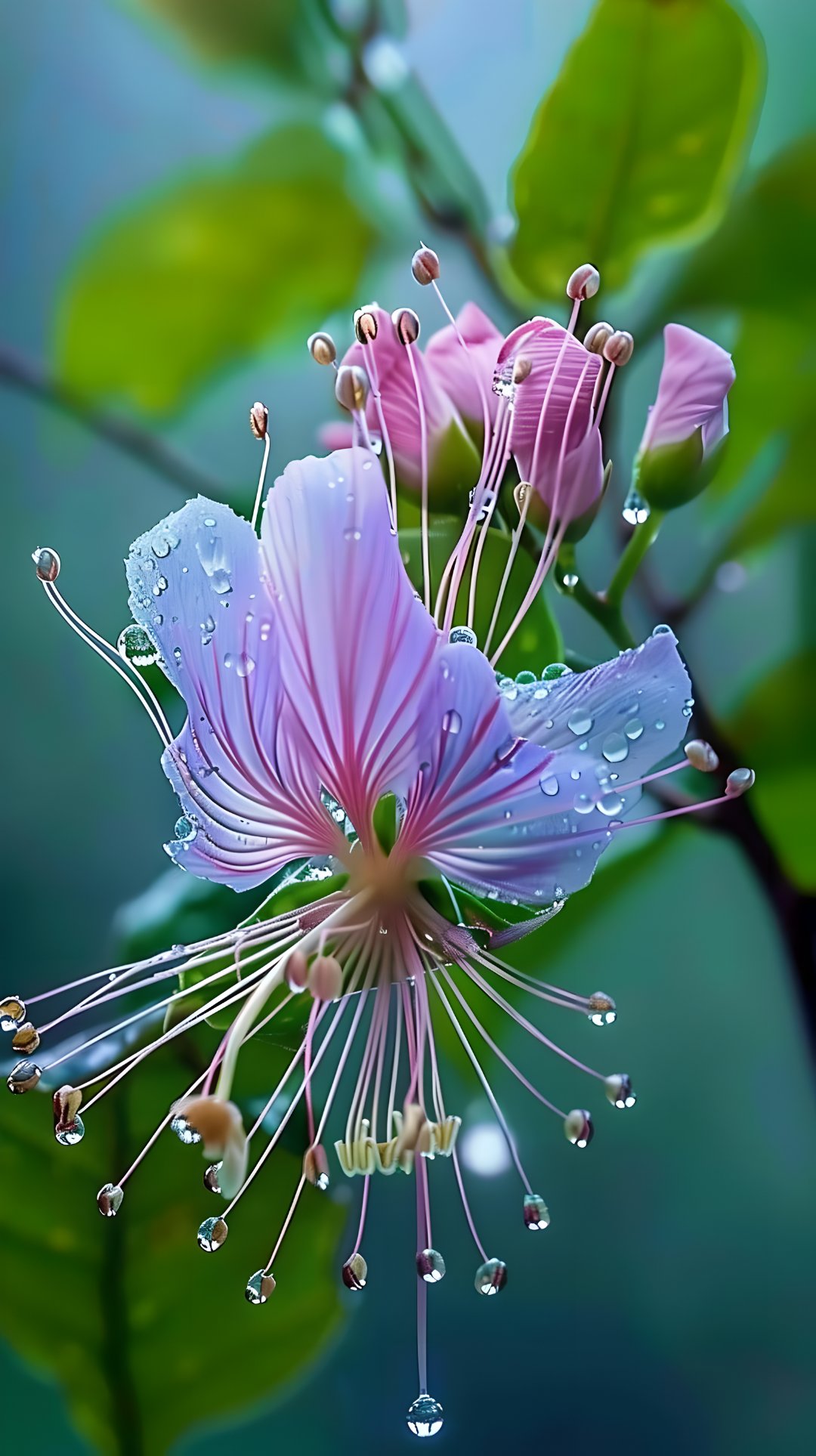 雨露滋润的花朵