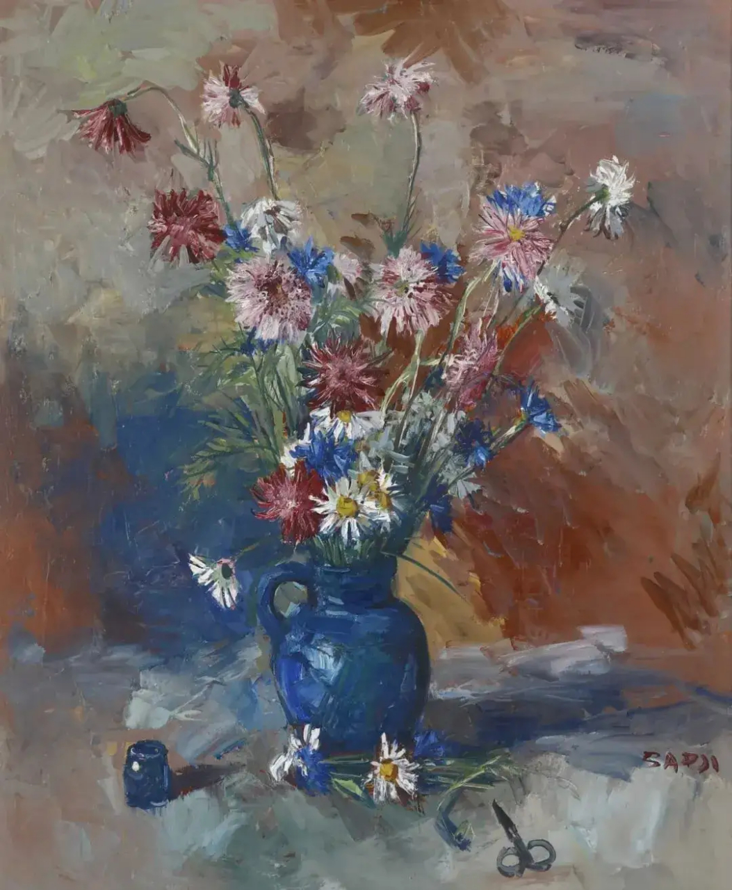 [微风]赏沙耆画作[微风]借用杜甫诗句  出门搔白首,若负平生志 冠盖满