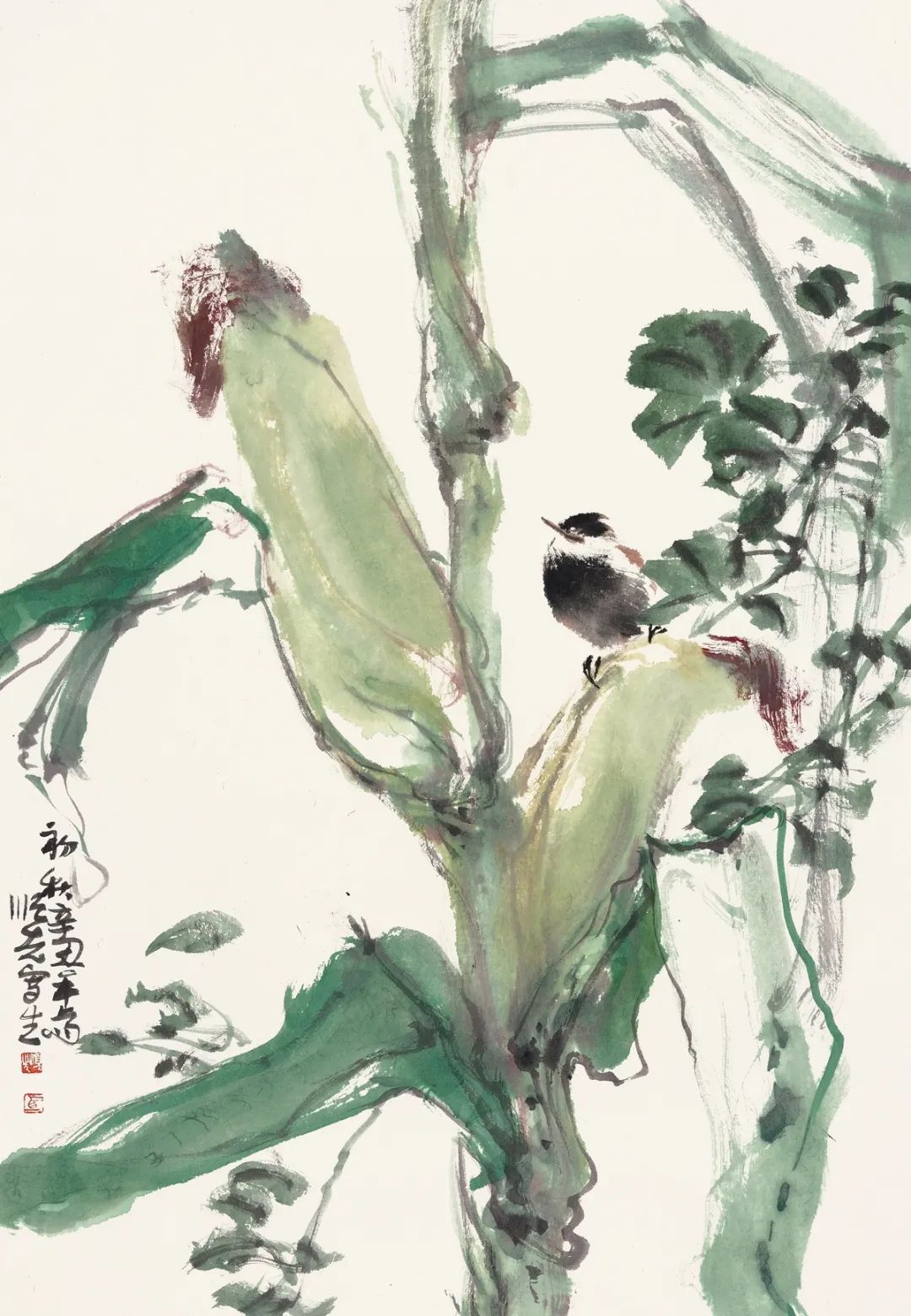 结舍平 犊肥田竖喜,鸟起草人醒 惟有田翁乐,悠然候岁成