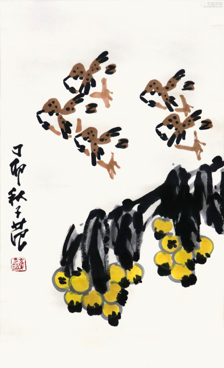 [微风]大写意[微风]  重彩合浓墨 粗枝托大叶 如椽笔一支 耄耋耕不辍