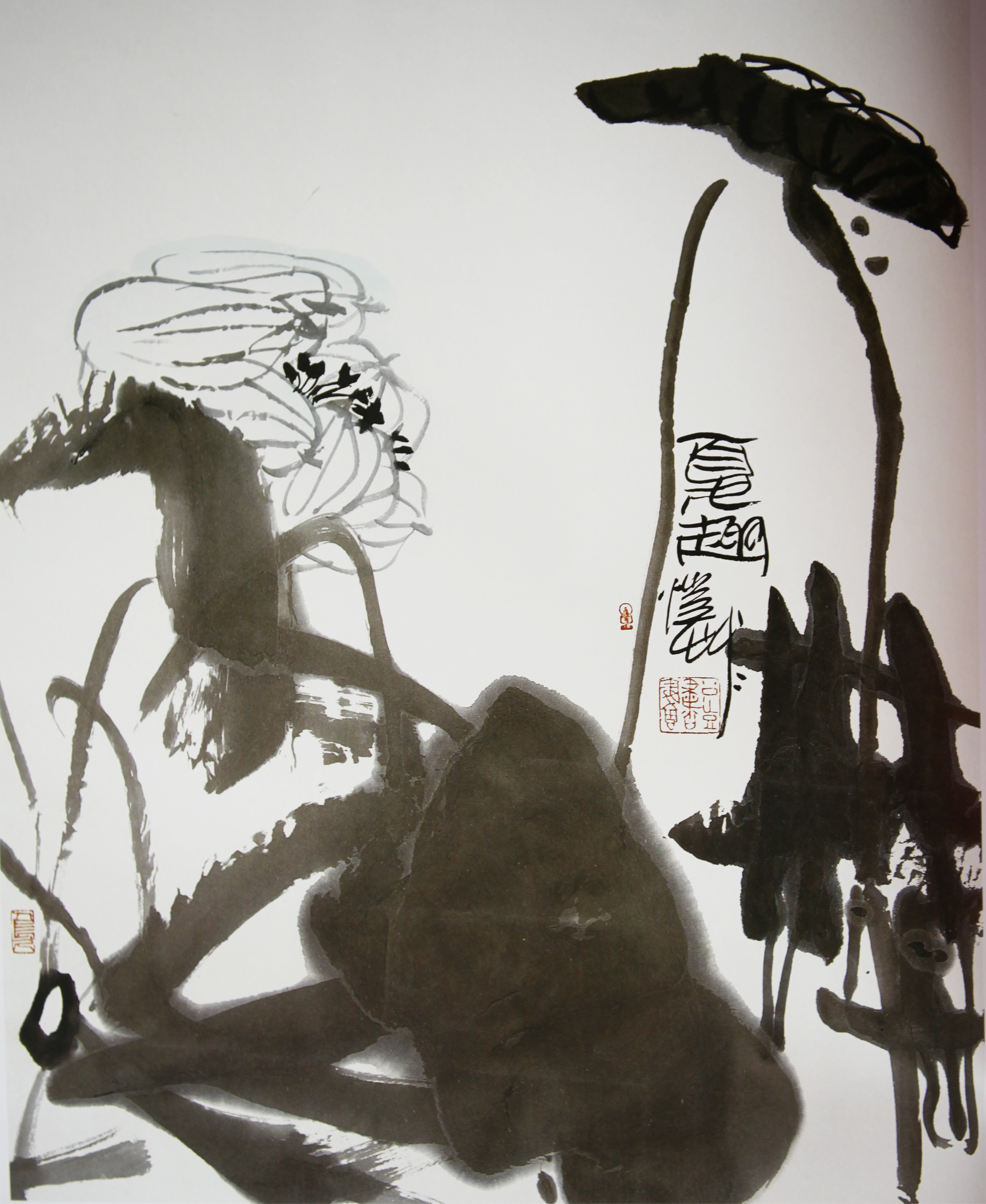 佛事 故栽芳树在僧家 细看便是华严偈 方便风开智慧花  赏潘公凯画作