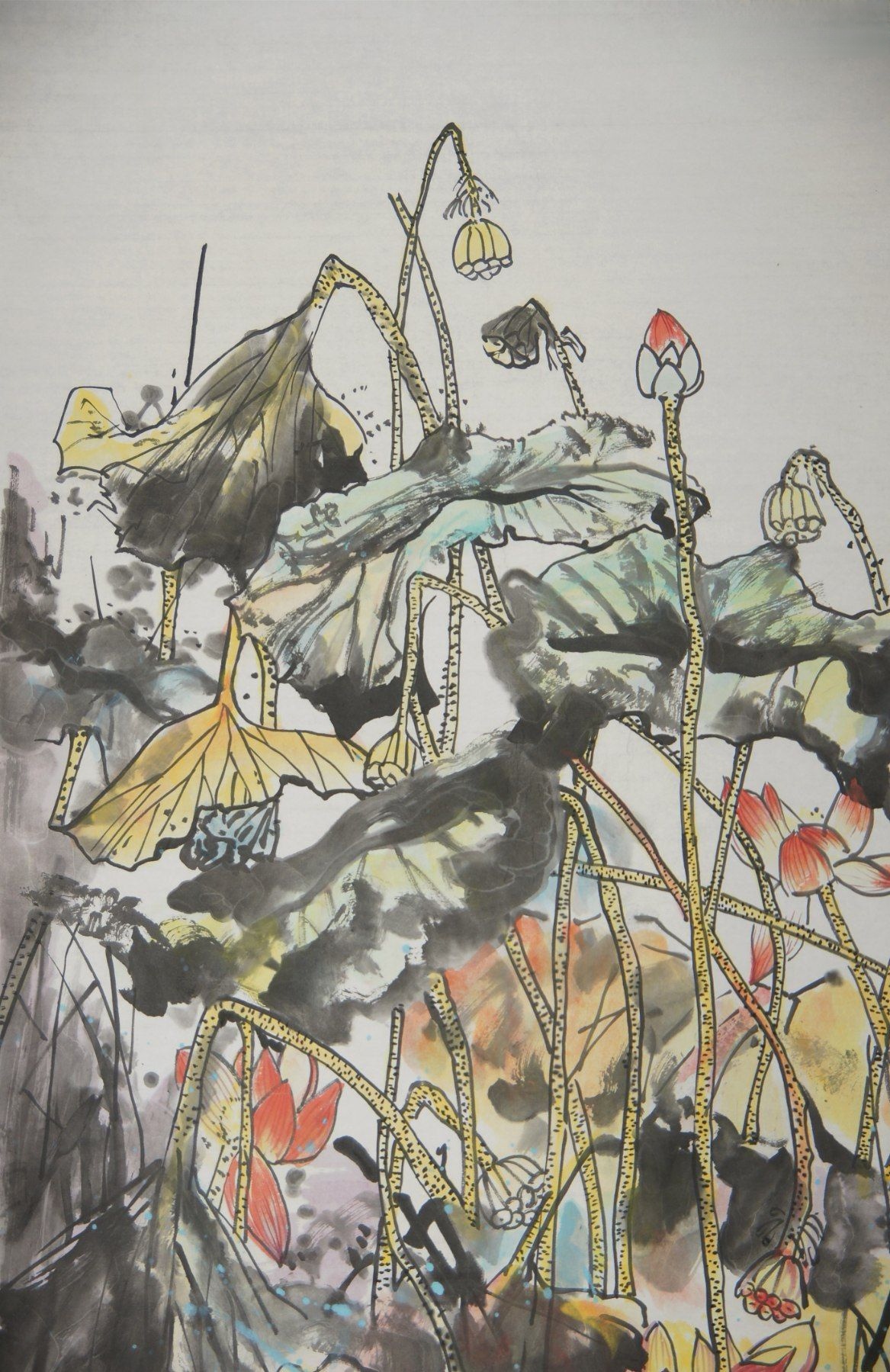 《枯荷》宋.许棐 万柄绿荷衰飒尽,雨中无可盖眠鸥