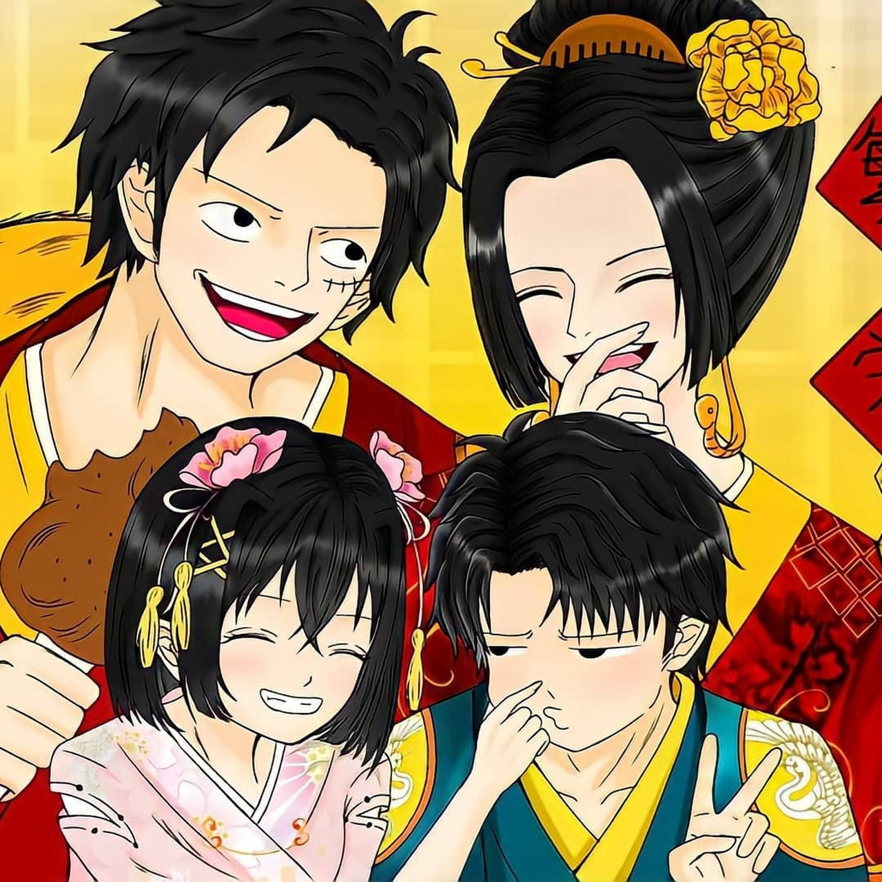 儿女双全的路飞和女帝,#海贼王# 做好的结局吧