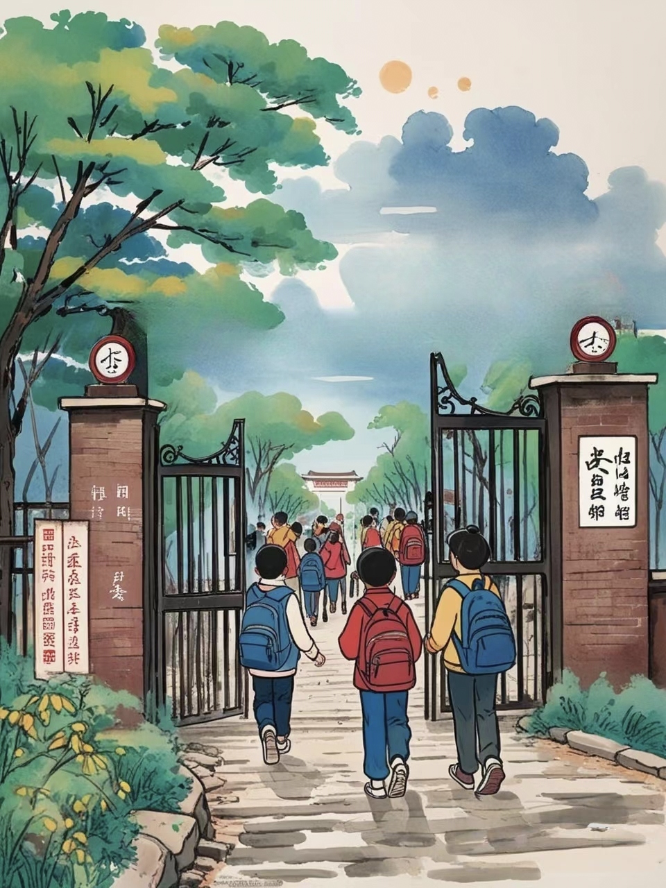 童年的校园交响,每日晨曦里悠扬拉开序幕