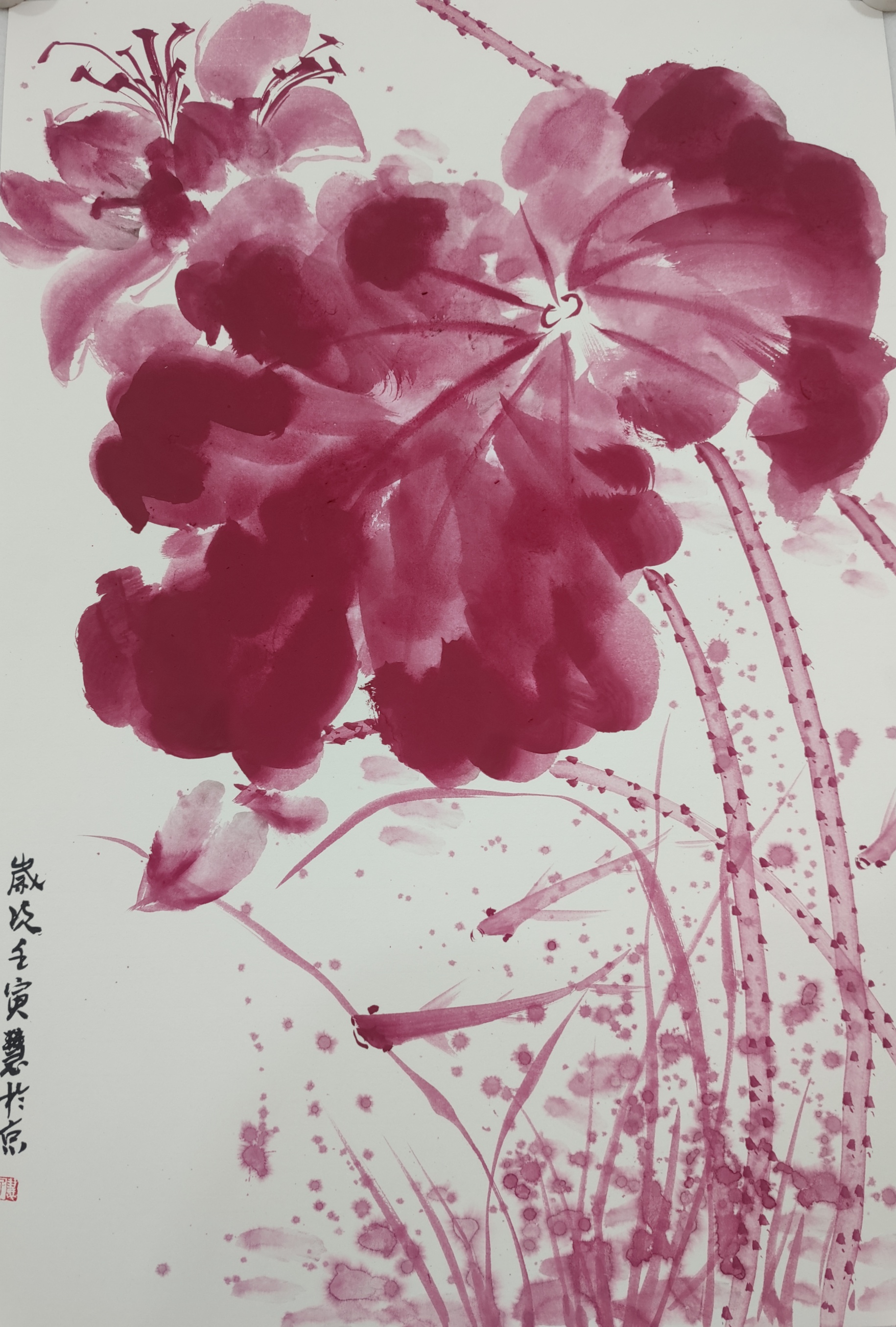 画家慧子,又名贝娘,山东聊城人,现居北京,国家一级美术师