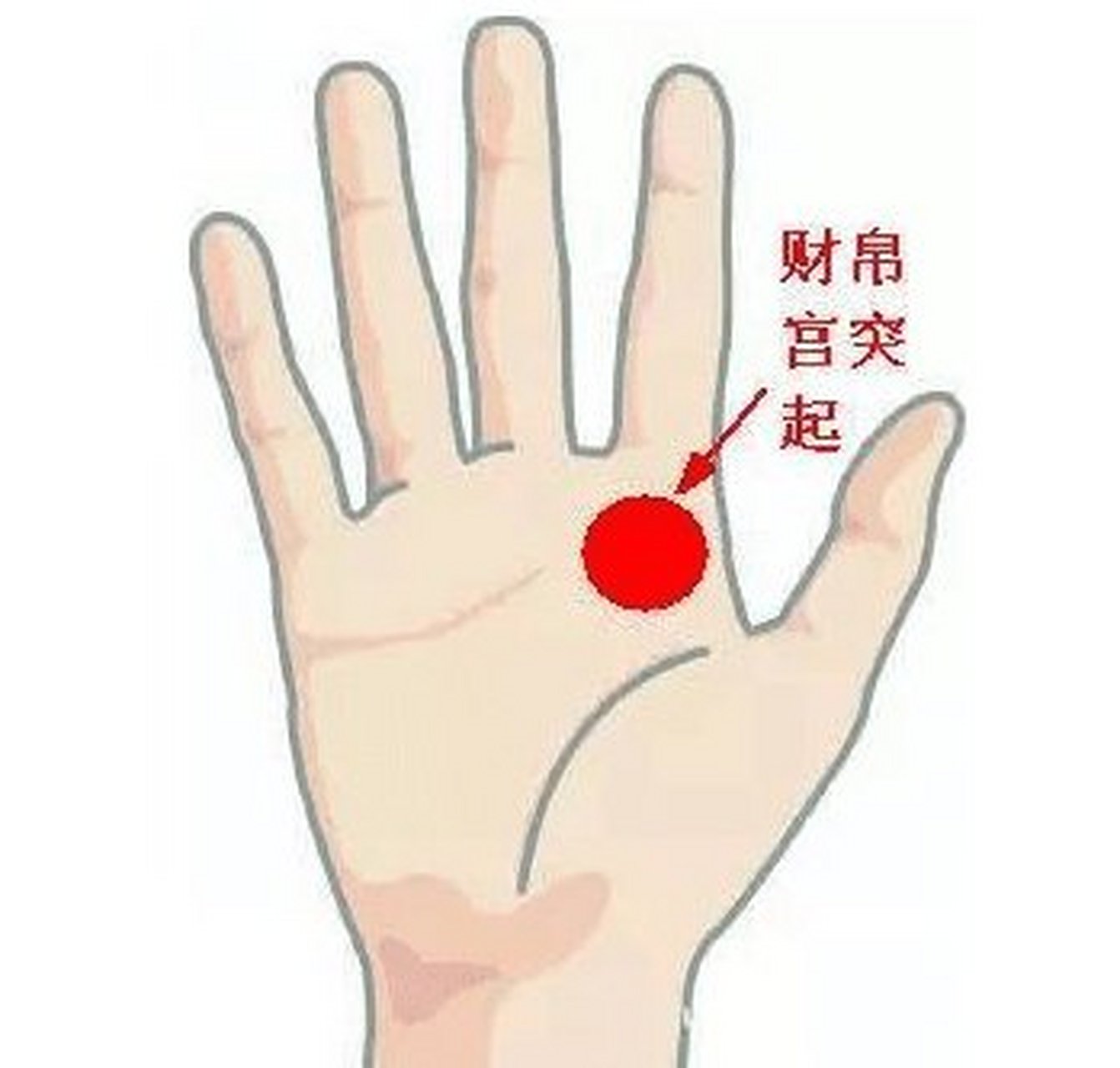 手相学中,财帛宫位于食指根部的地方,代表一个人财富的多少.