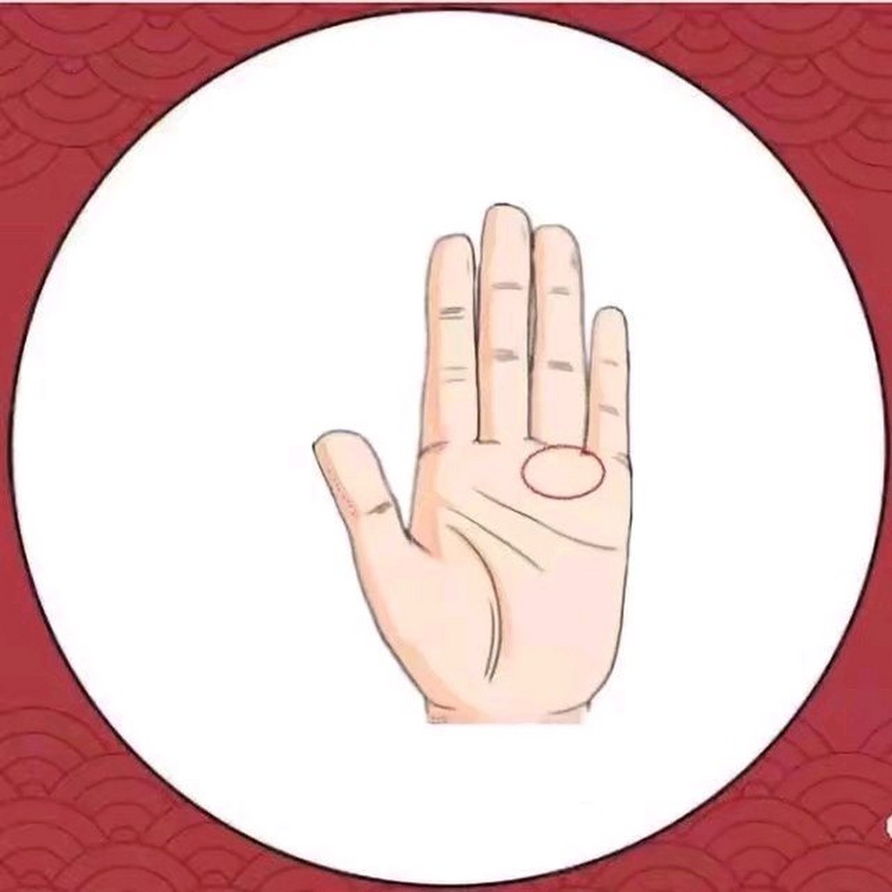 太阳丘位于无名指根部的位置,代表的是女人的财富与家财等,若是女人的