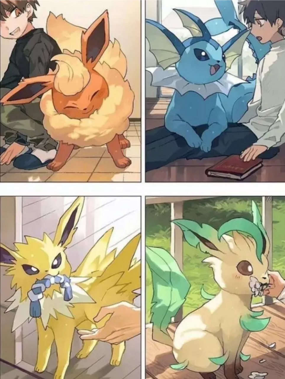 是可爱伊布家族啊 最简单的幸福莫过于陪伴  via:p:不 #精灵宝可梦