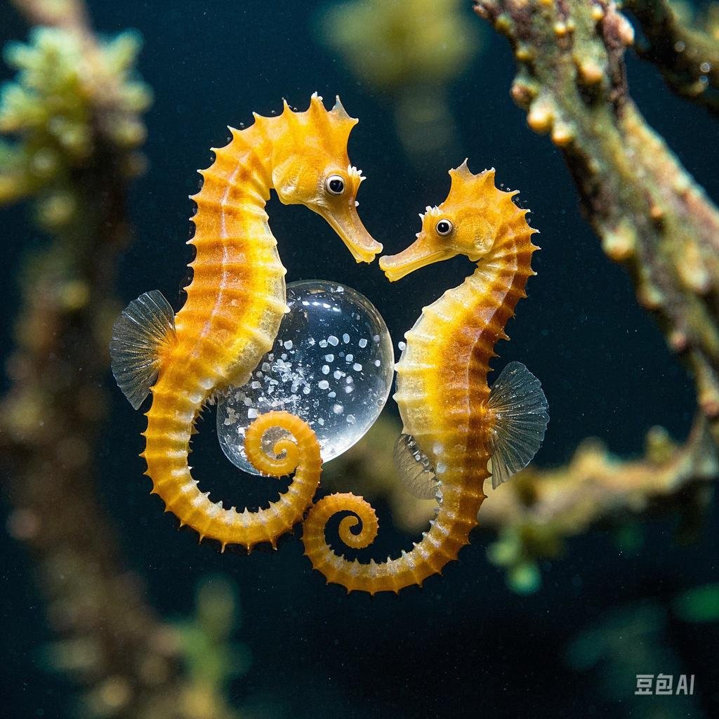 小海马是爸爸生的吗:海马繁殖方式独特,雌海马将卵产在雄海马的育儿