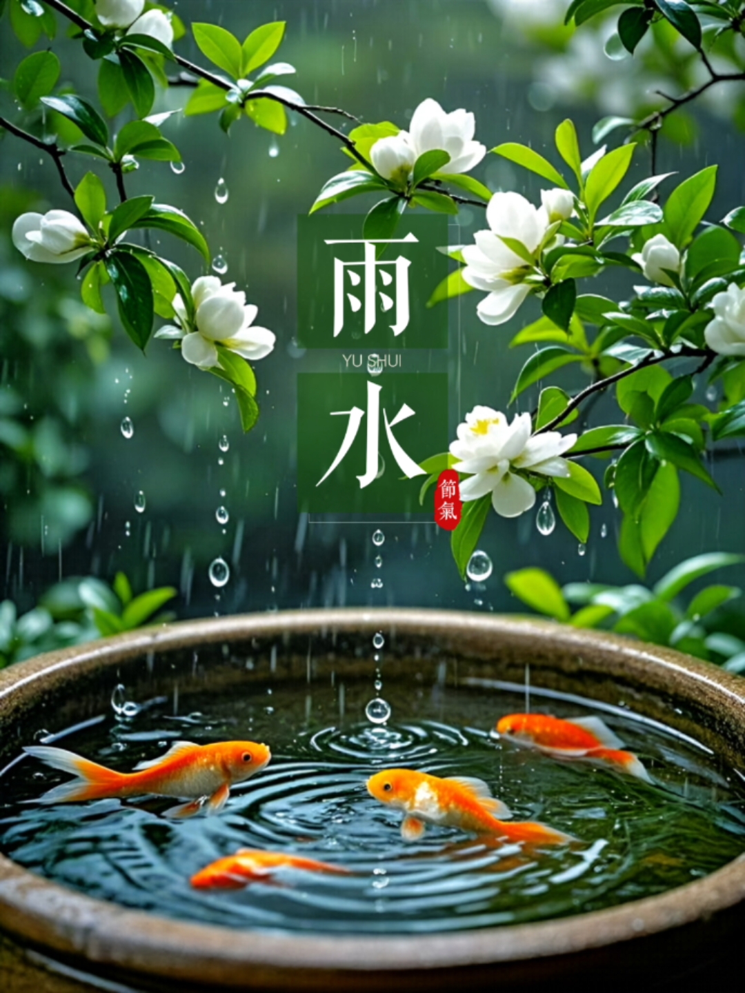 今日雨水 春雨贵如油,滋润万物生.#原创ai美图分享
