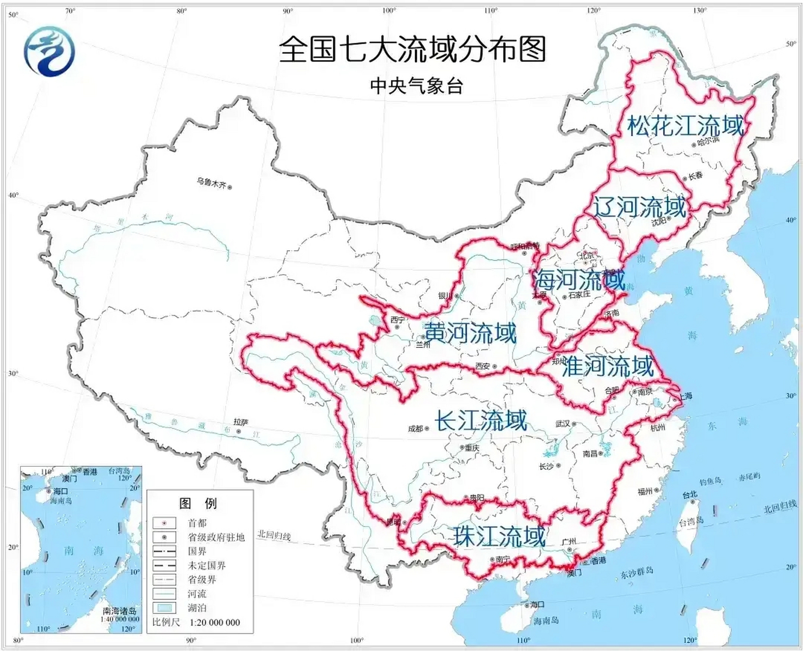 中国流域示意图图片