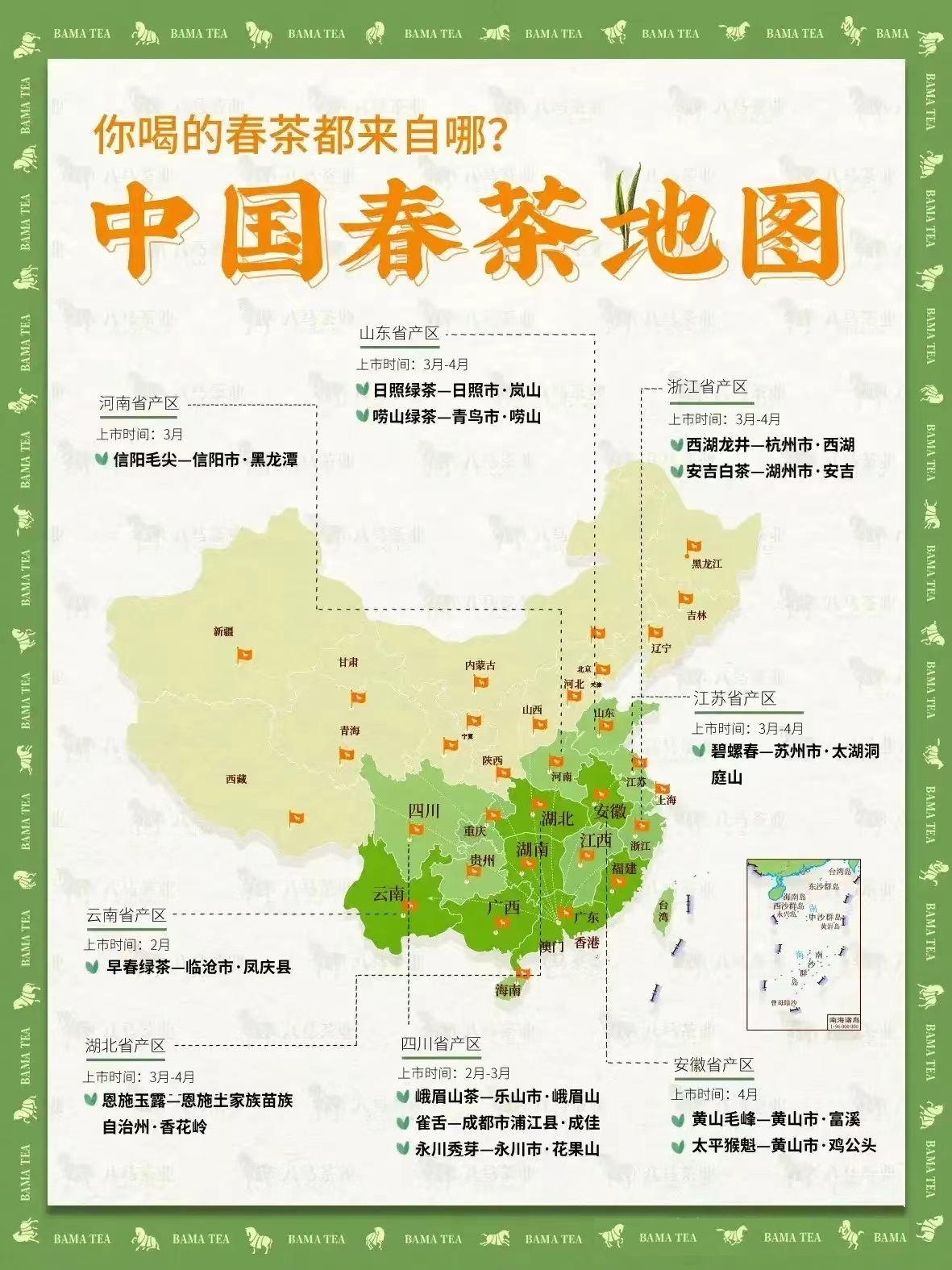 中国茶叶分布地图图片