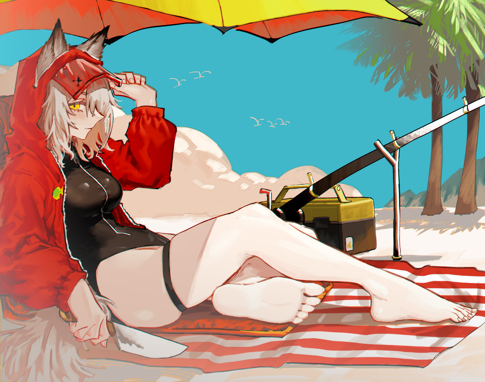 今日裸足# #明日方舟