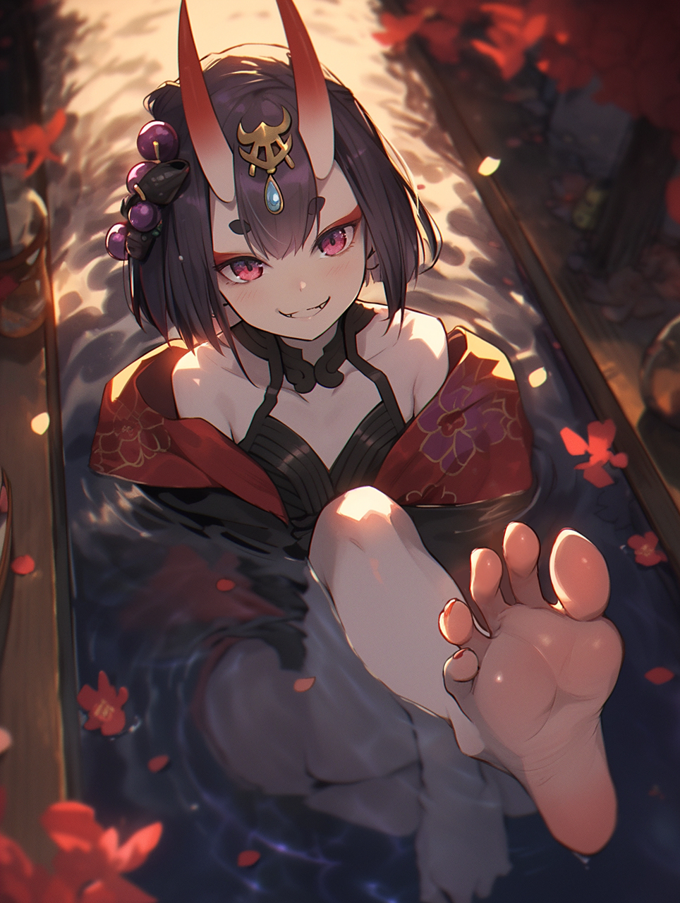 fgo酒吞童子 ai作画 落红不是无情物,化作春泥更护花,生命在每一片