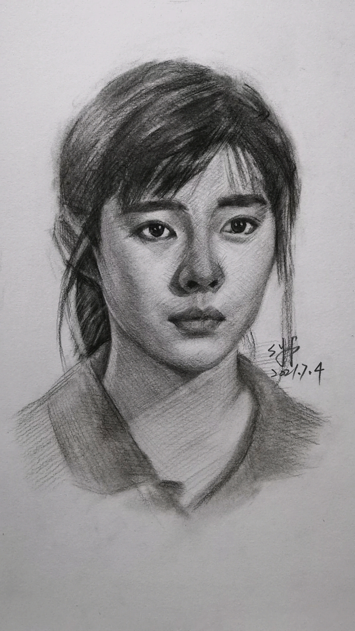 美术作品# 素描王祖贤