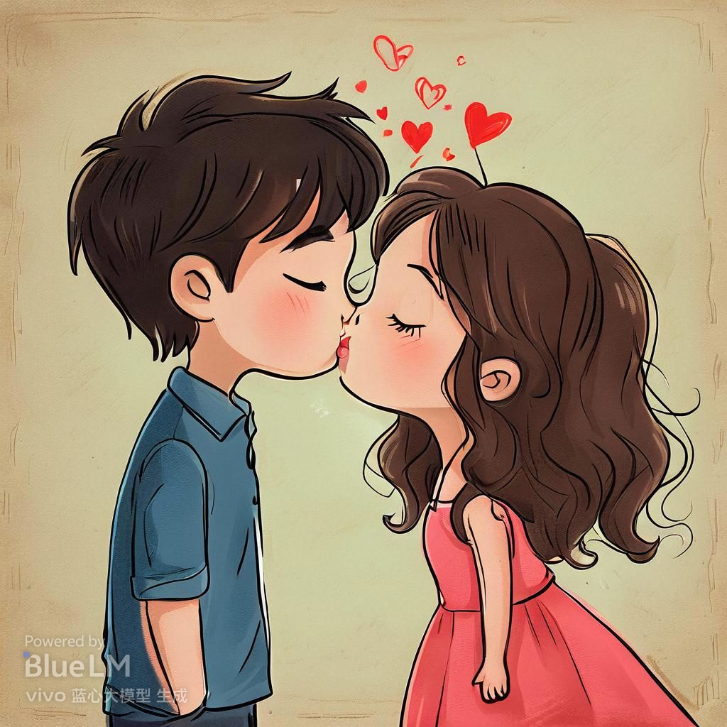 今天在拐角处看到一对情侣当街亲吻,男的抱着女的头亲的相当热烈