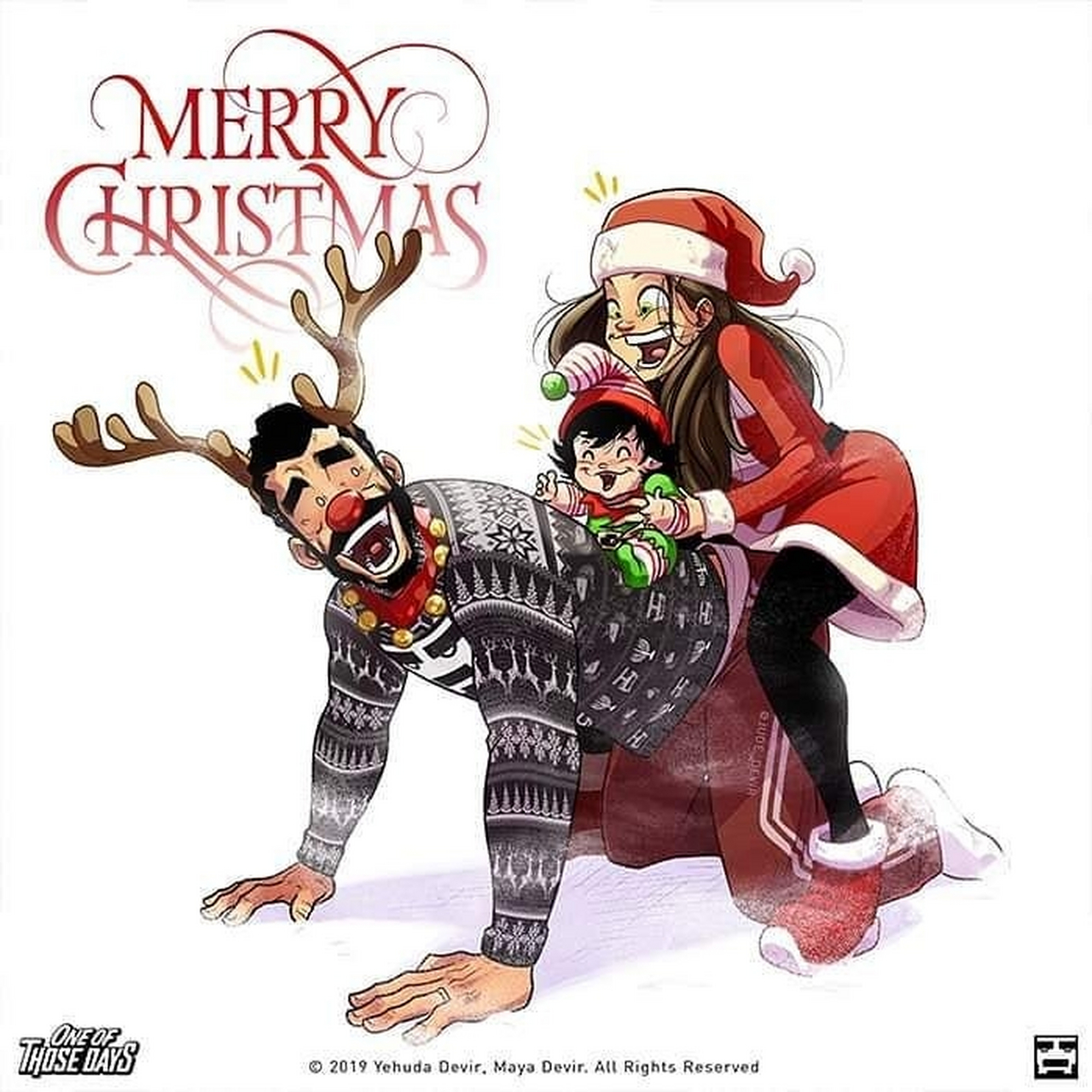 艺术家yehuda devir,幸福的一家三口过圣诞啦～#圣诞节你怎么过