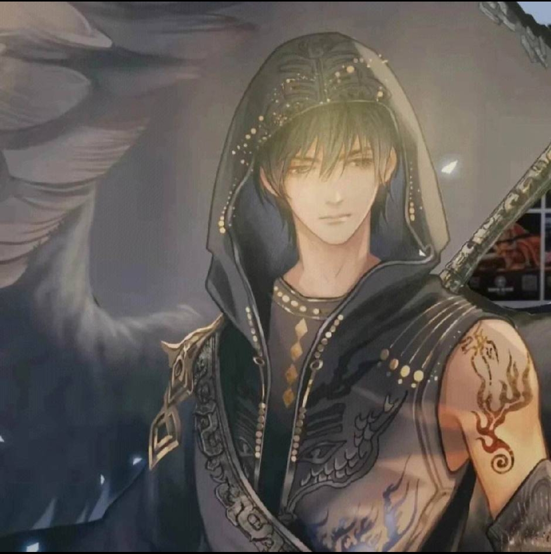 张起灵兮世无双, 身姿轻盈若飞鸿. 一把黑金走天下, 南派三叔笔下雄