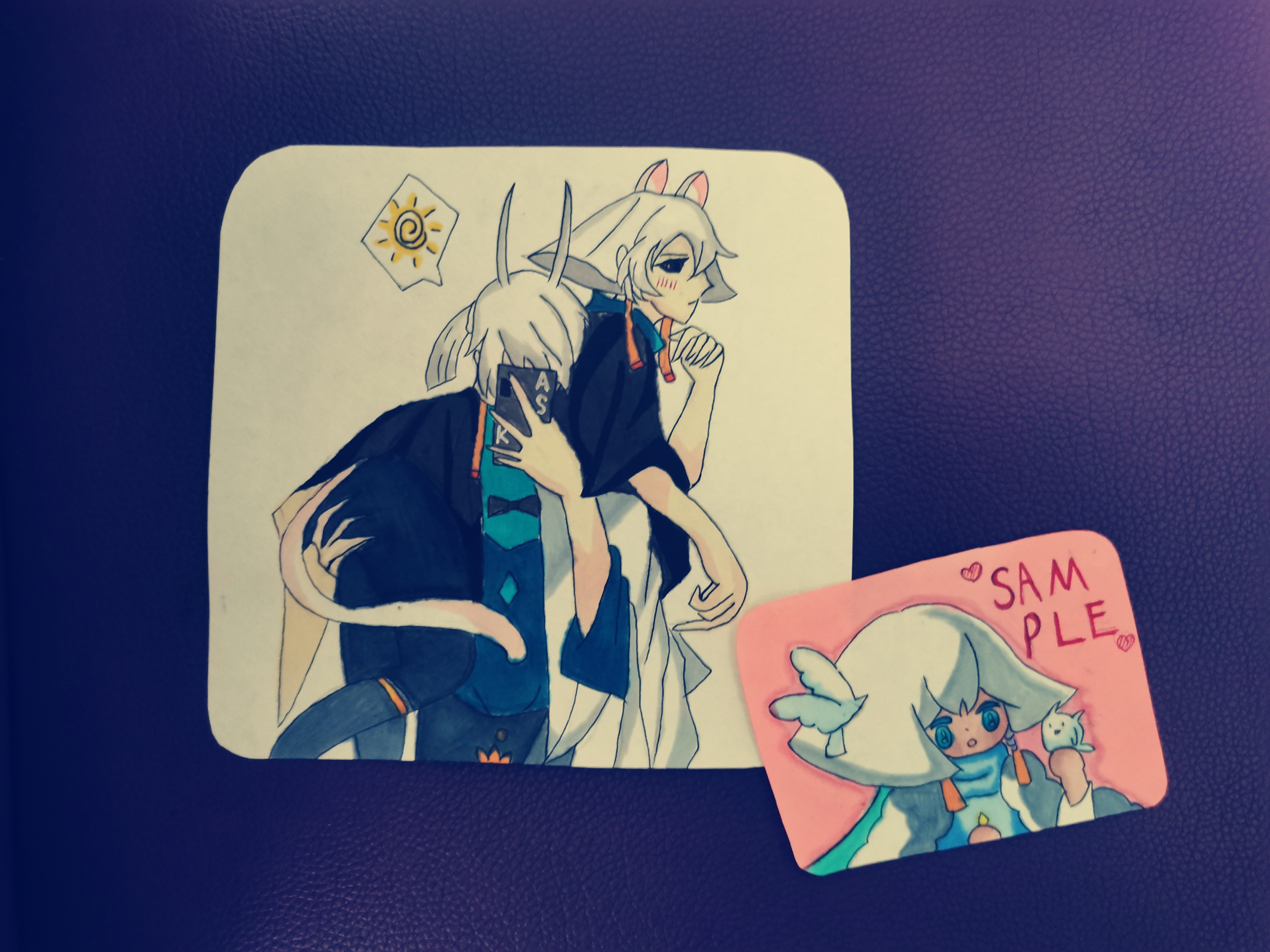 画画的一天,我喜欢的光遇菇菇和白鸟