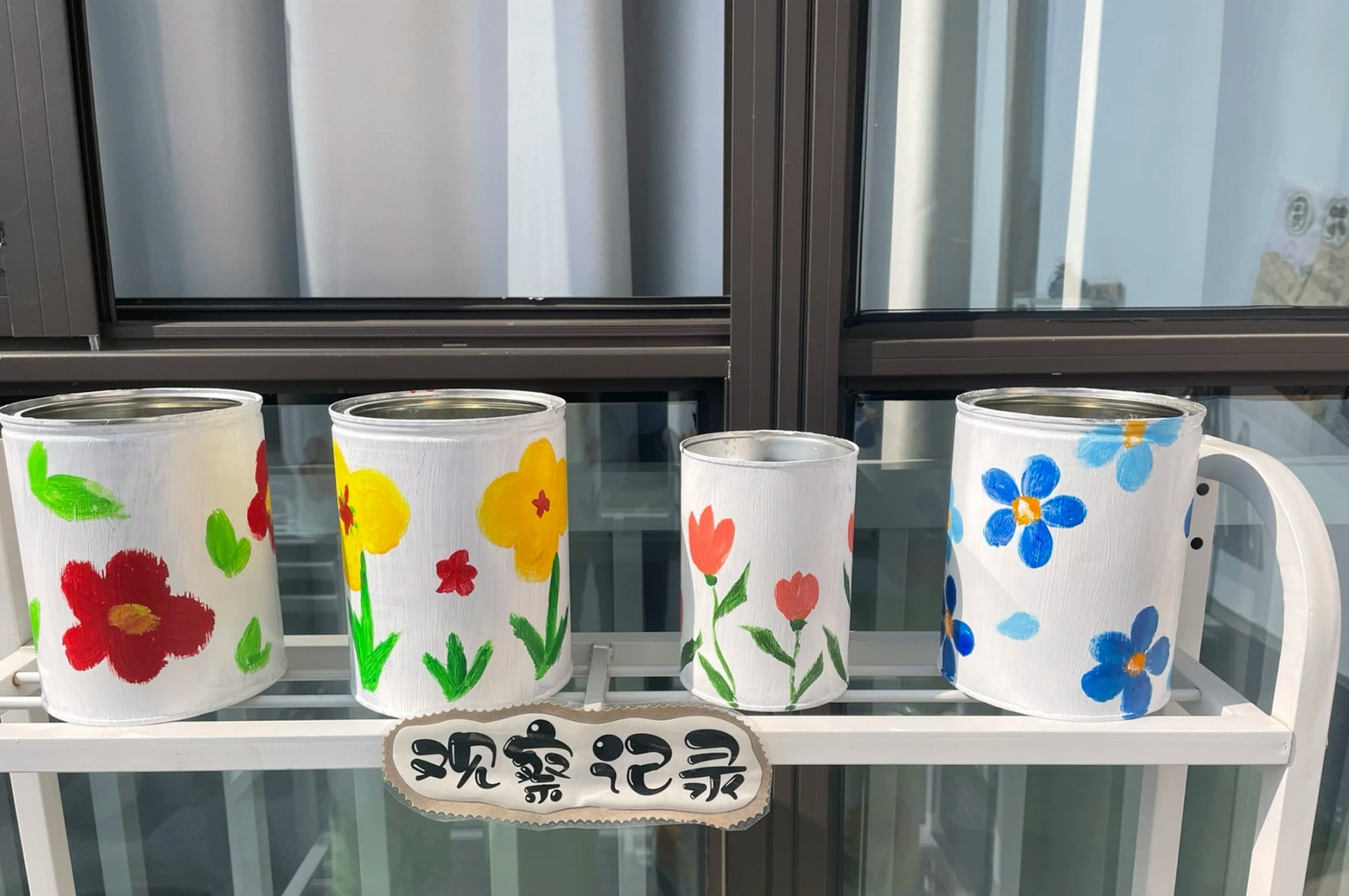 手工# 利用奶粉罐,画几个花盆吧#手工花盆#手工多肉花盆