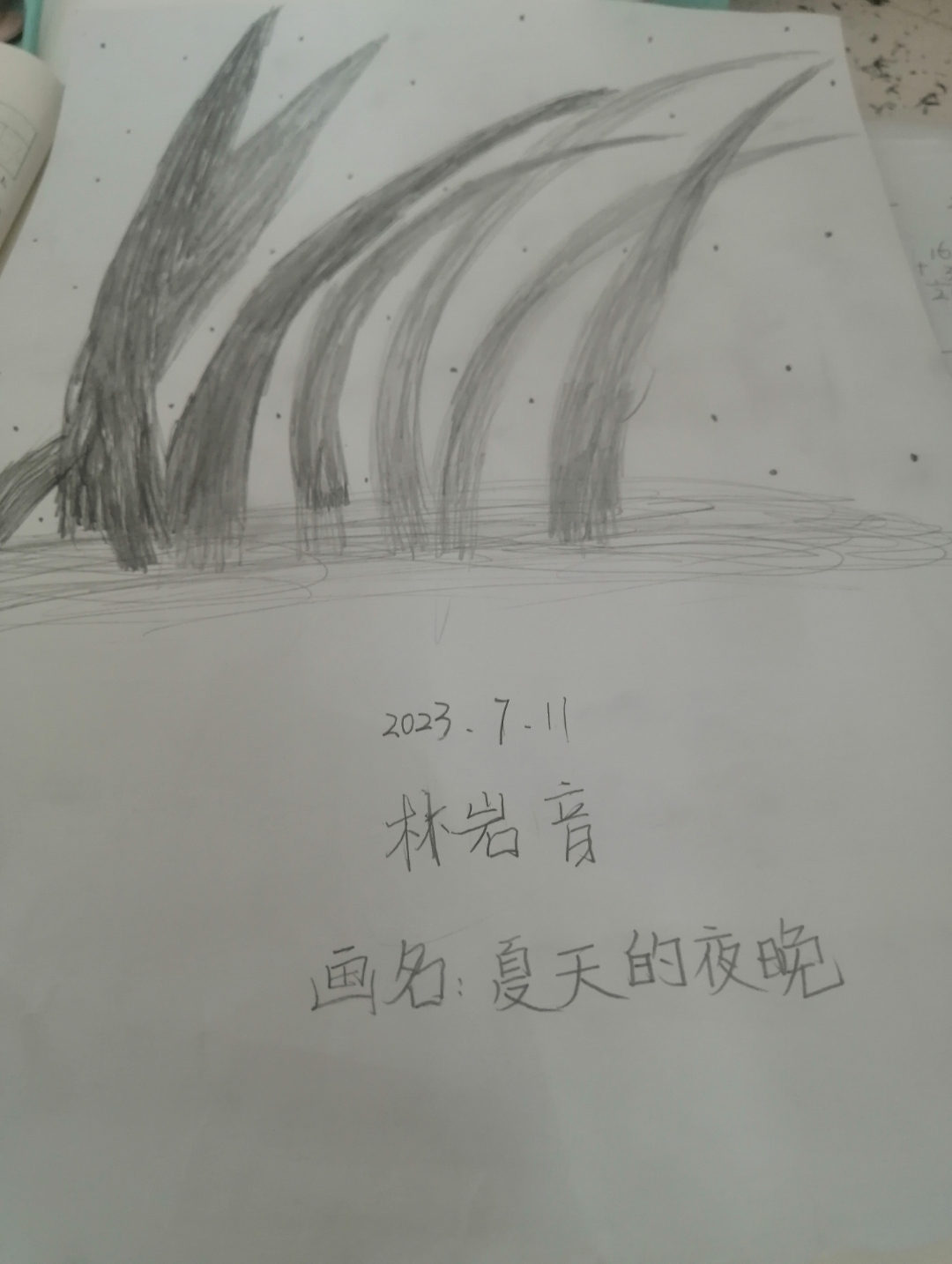 中午闲着,画了一幅夏天的夜晚