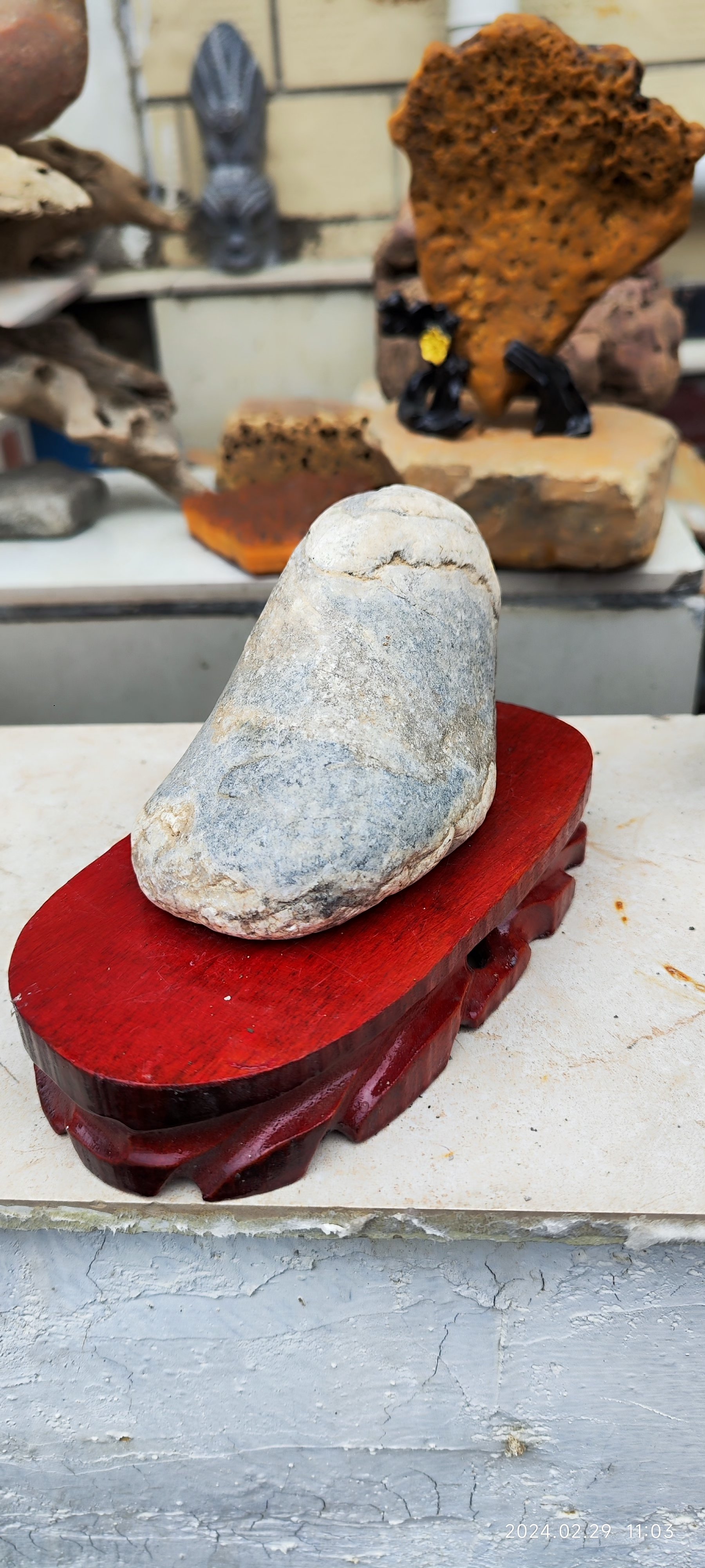 北京永定河奇石,鞋形石.