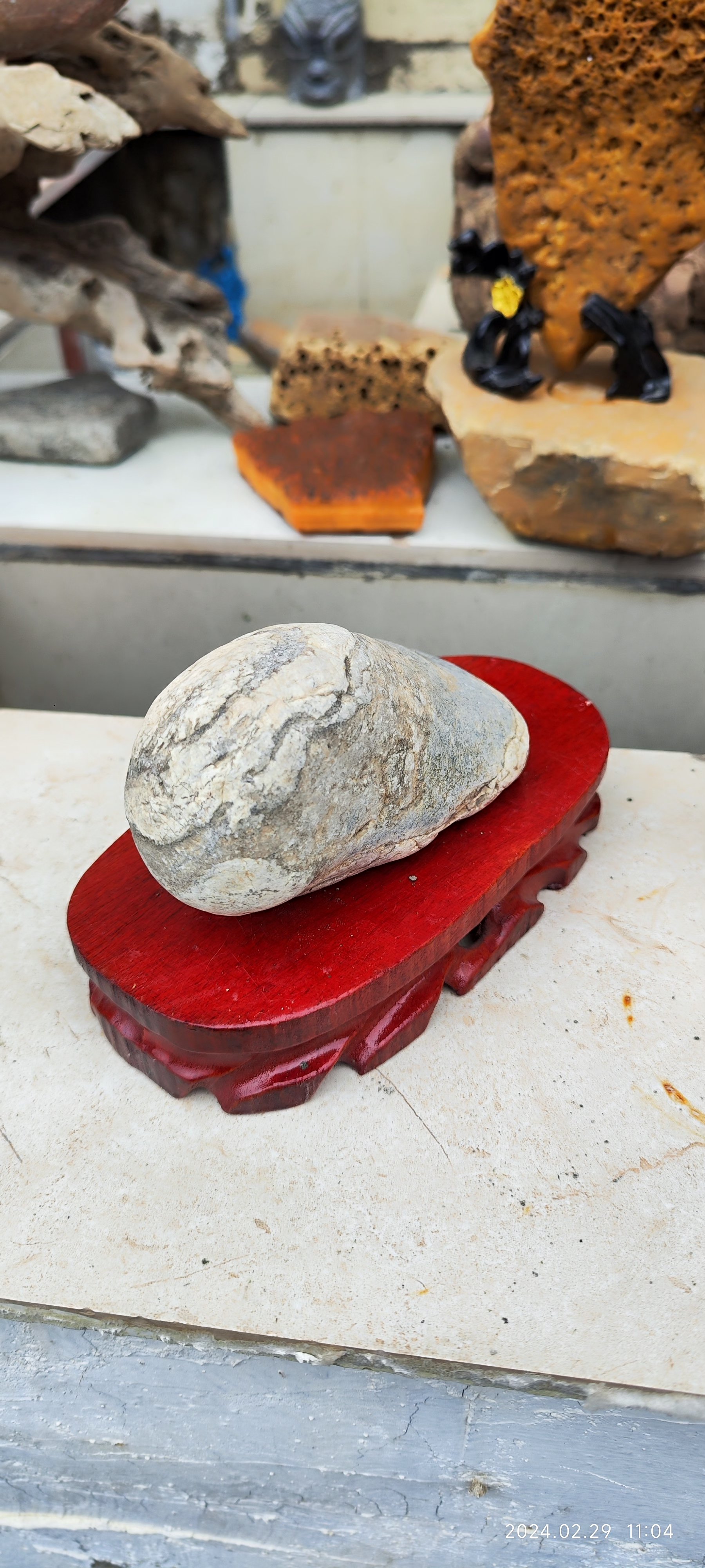 北京永定河奇石,鞋形石.