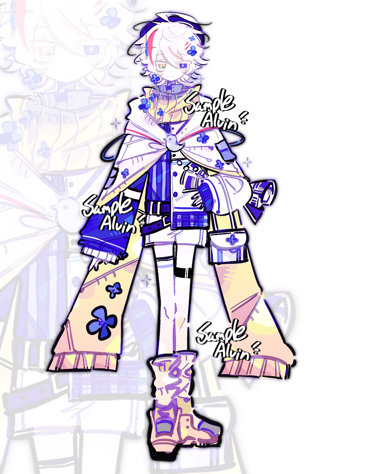 自设alvin(p2同一个画师画的服设)是前世今生的关系,因为世界观设定