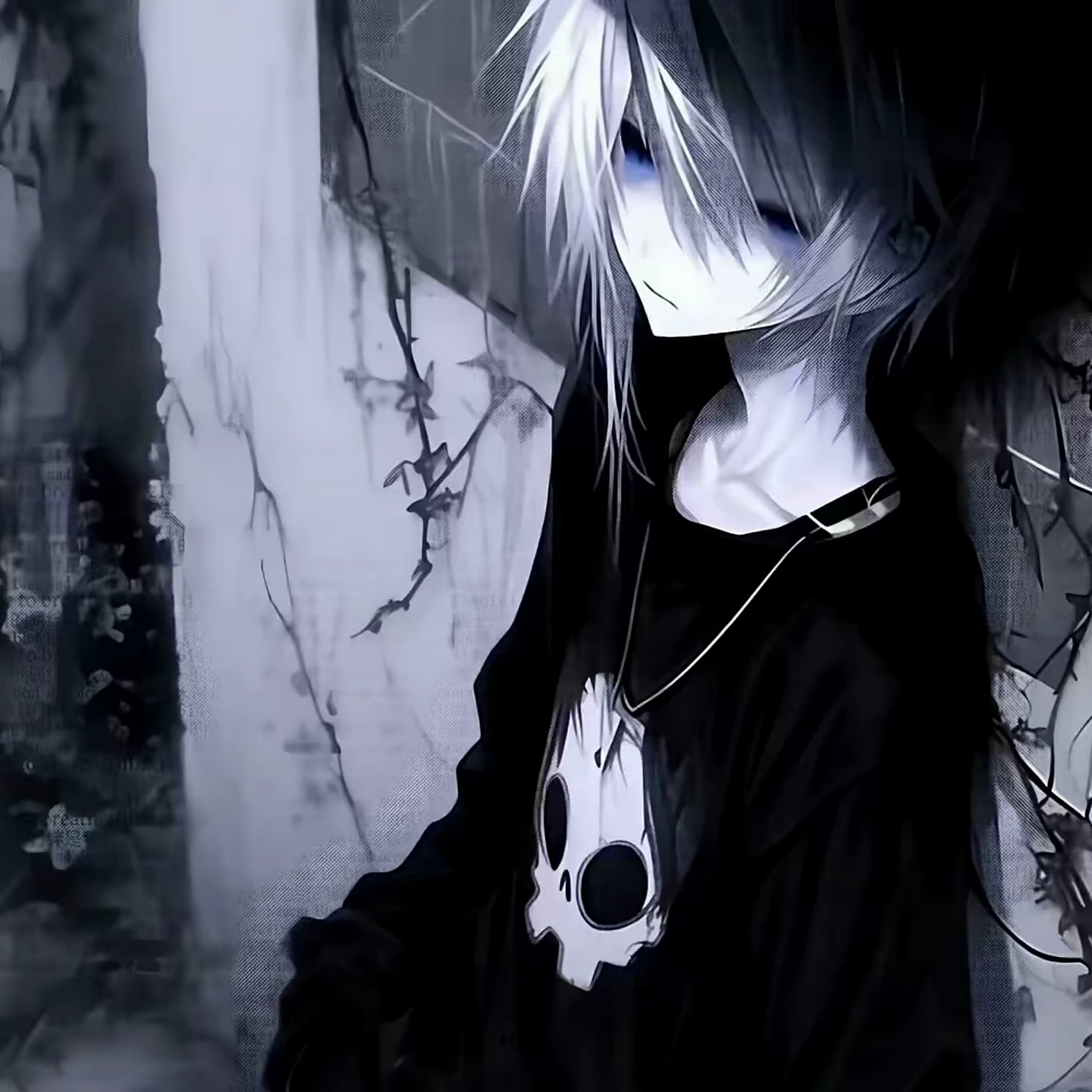 黑白动漫男头 爱了爱了