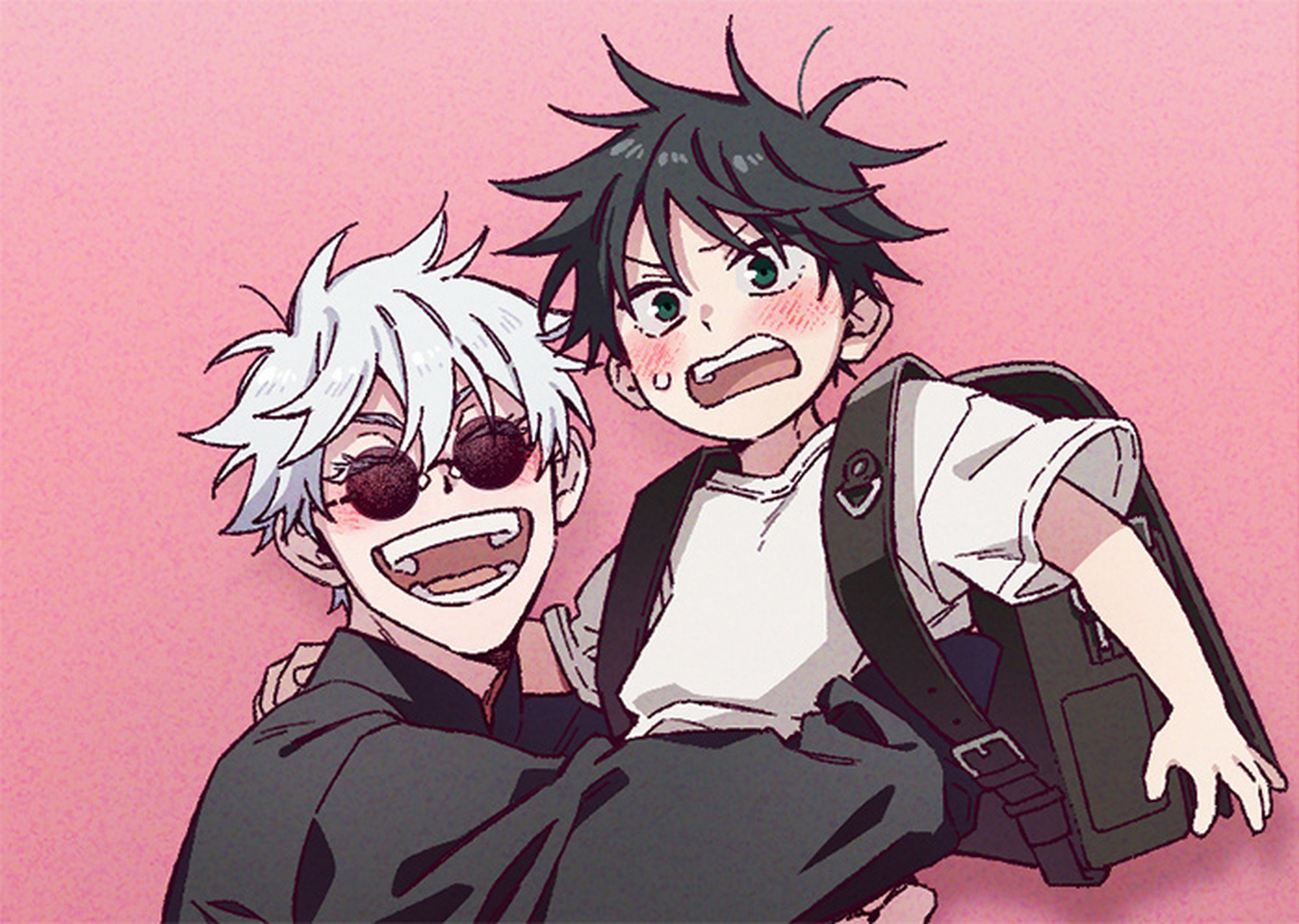 五条悟 & 小伏黑惠 哈哈哈这个太可爱了[期待][期待][期待]#咒术回战