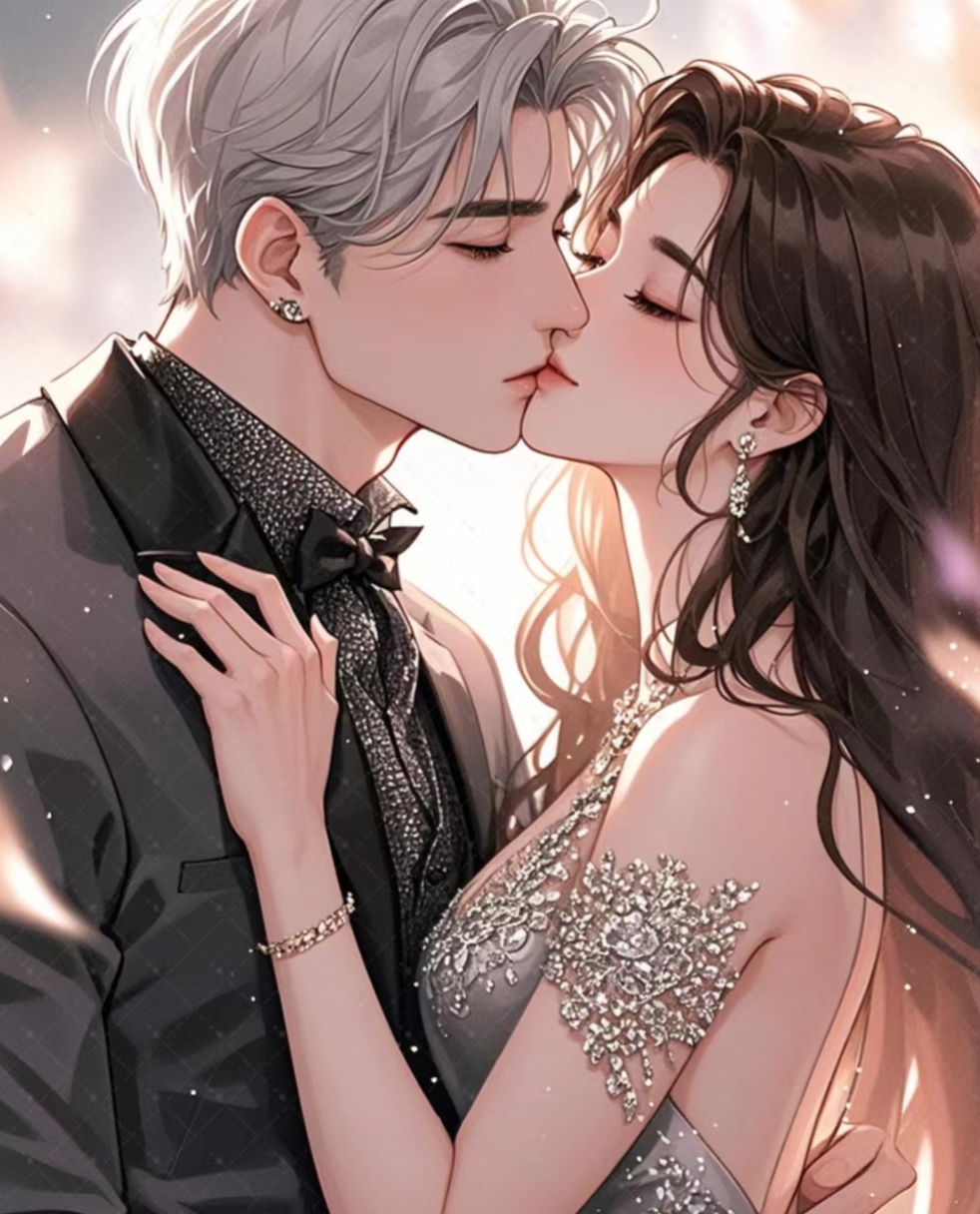 公主与王子深情接吻,这一幕充满了浪漫与唯美