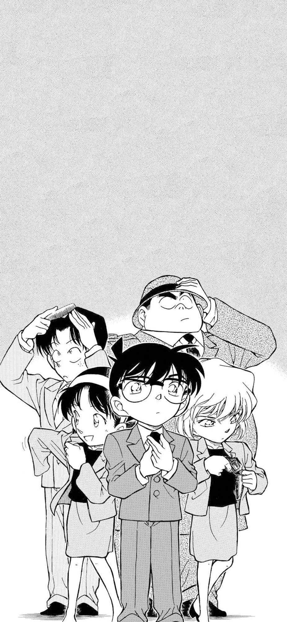 动漫壁纸# 《名侦探柯南》漫画黑白壁纸