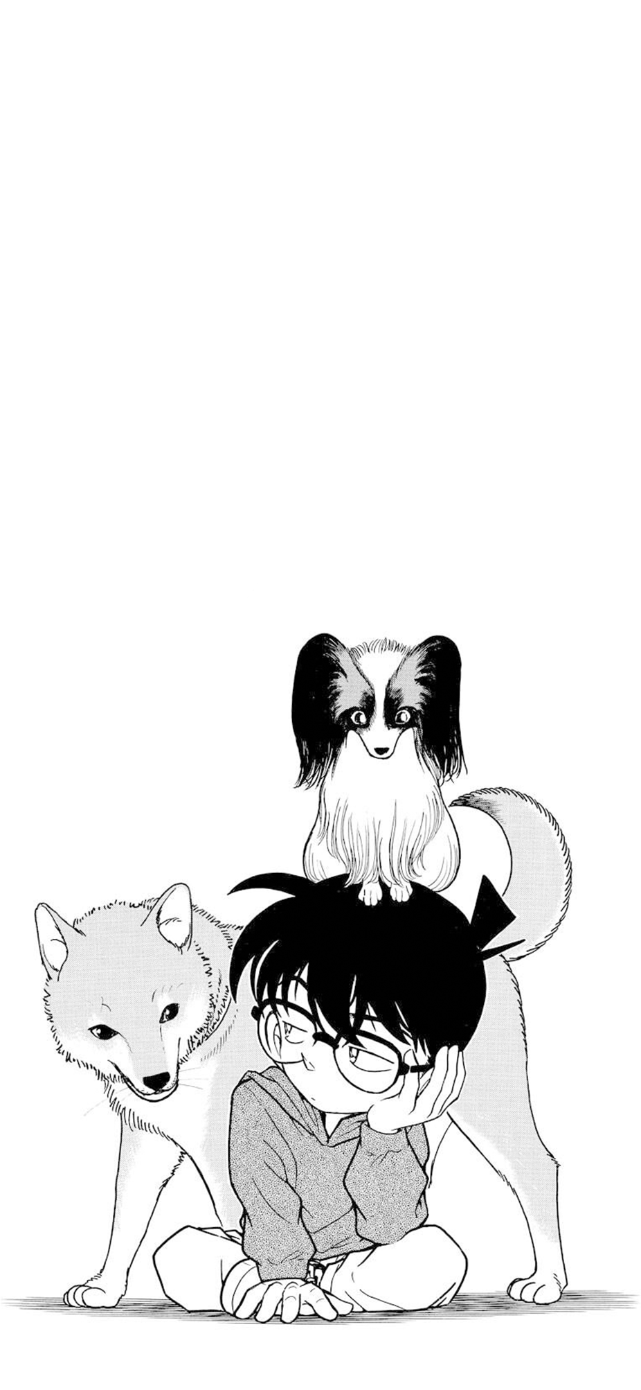 动漫壁纸# 《名侦探柯南》漫画黑白壁纸