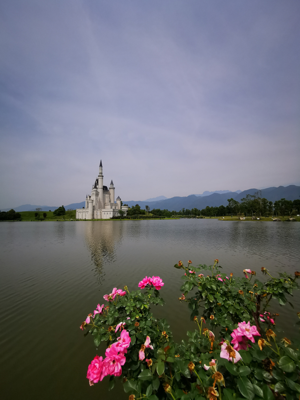 四川德阳绵竹玫瑰谷核心景点:玫瑰城堡风光.